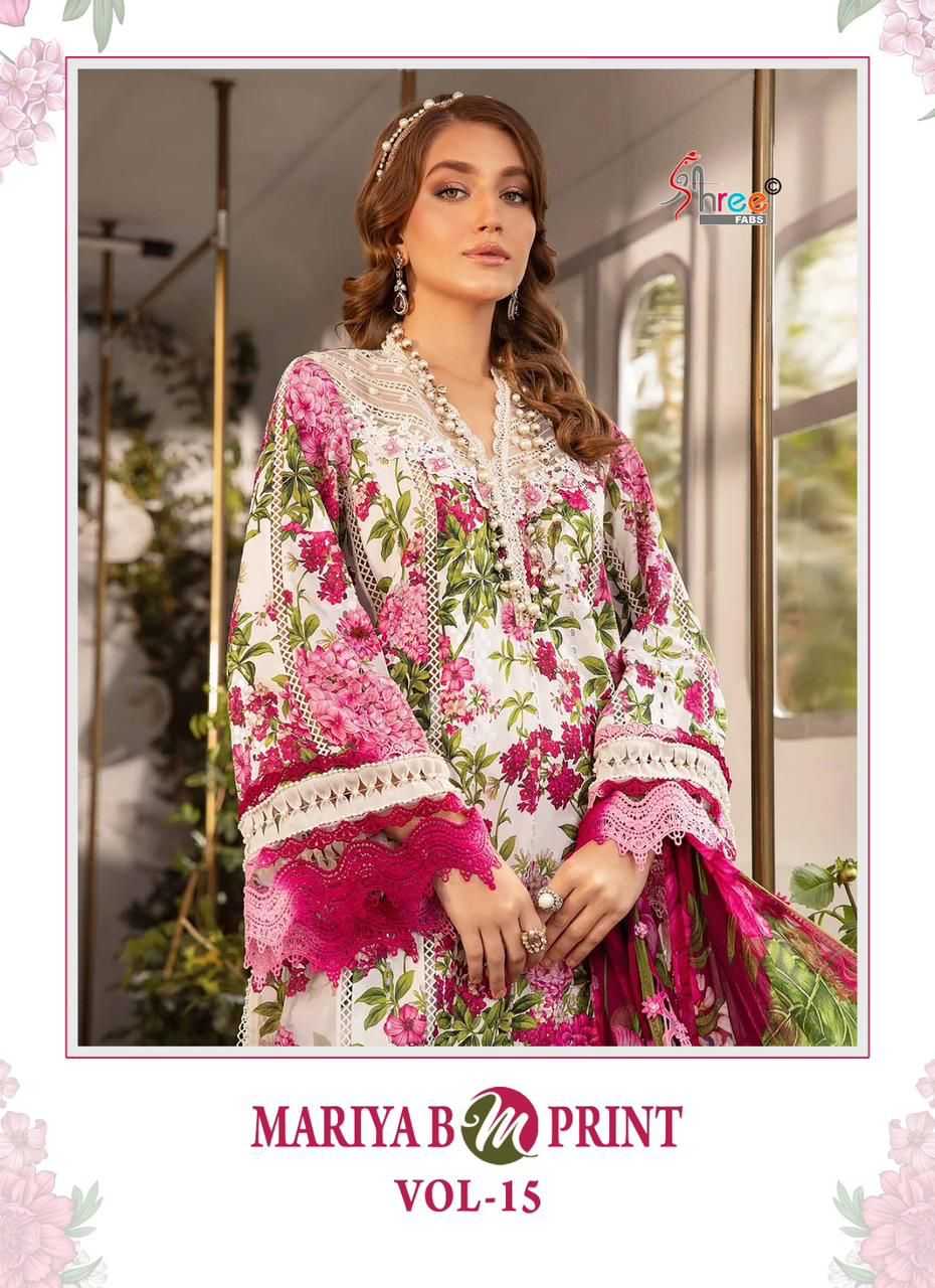 mariya b mprint vol 15 by shree fab exclusive embroidery pakistani suits