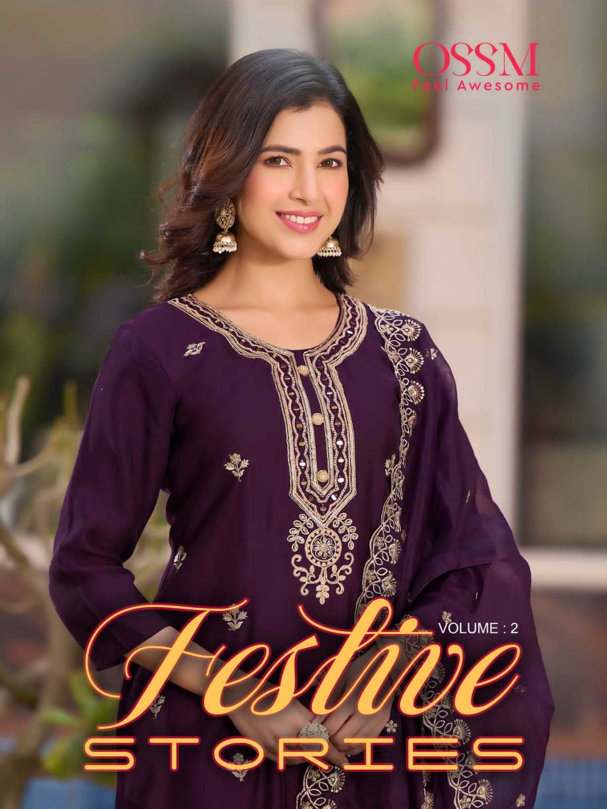 ossm festive stories vol 2 readymade elegant handwork salwar kameez