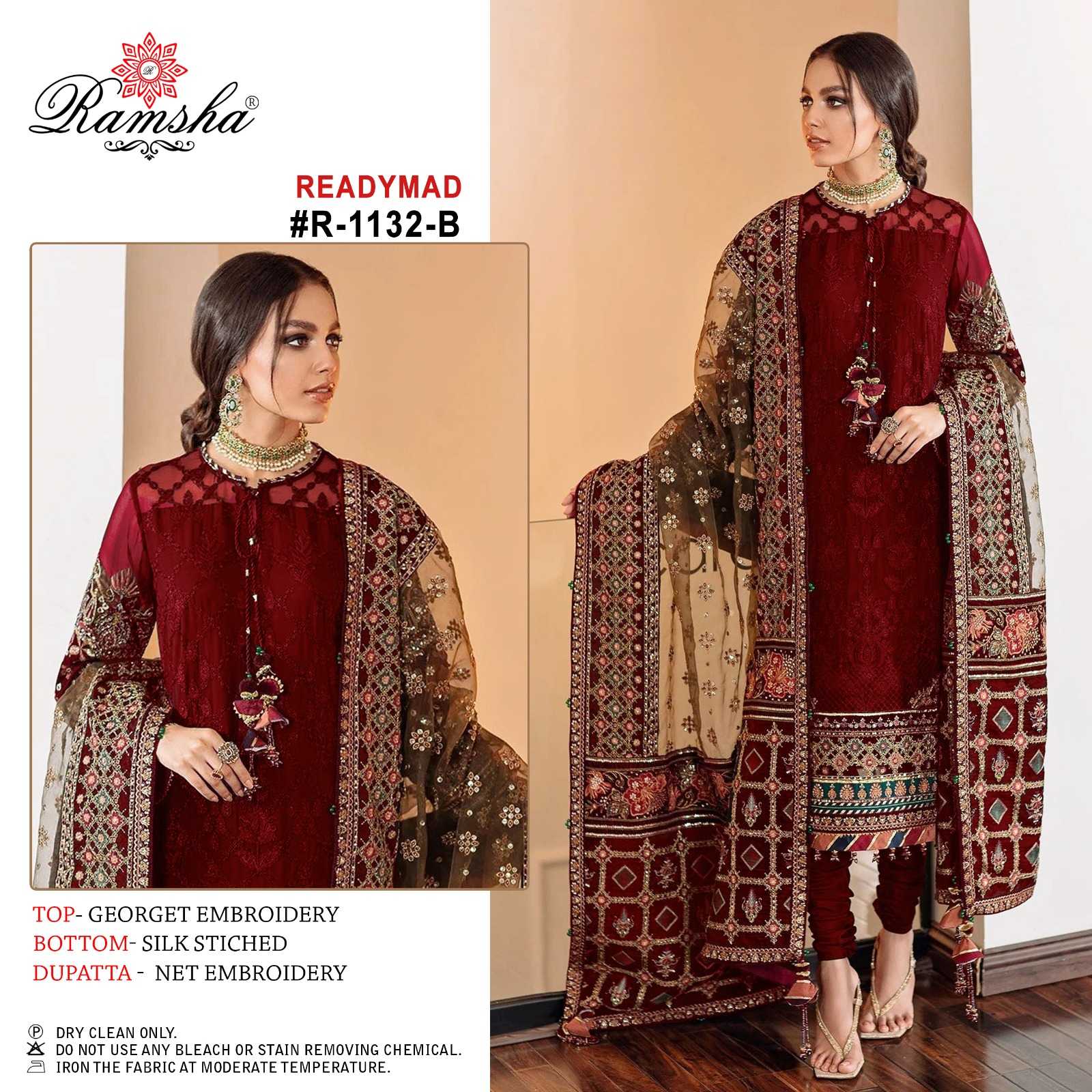 ramsha 1132 abcd nx readymade pakistani designer embroidery suit