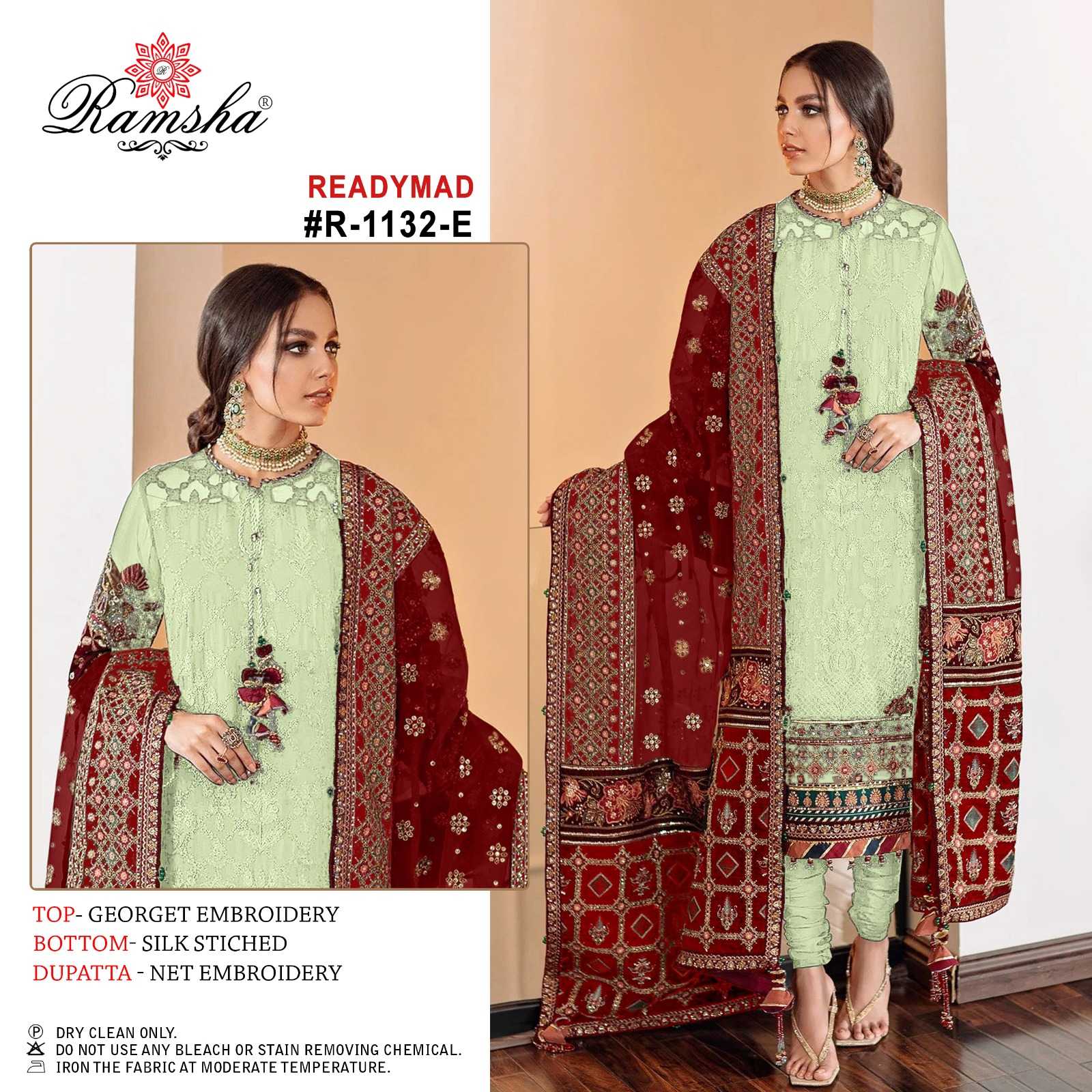 ramsha 1132 nx efgh designer readymade pakistani 3pcs suit