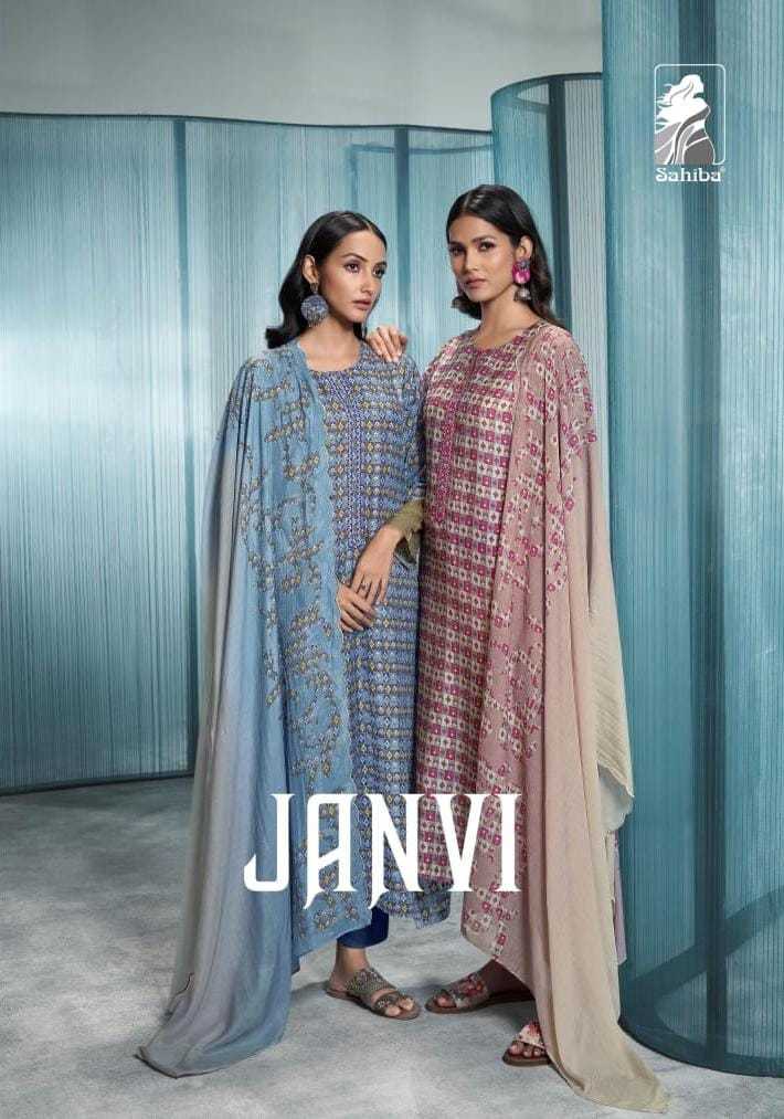 sahiba janvi fancy muslin silk digital print dress material