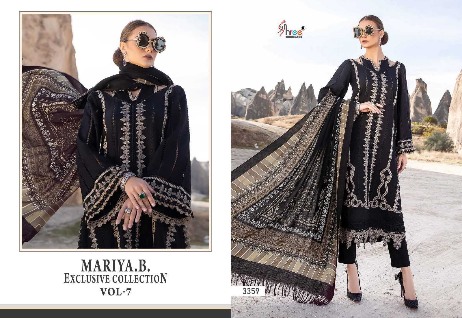 shree fab maria b exclusive collection vol 7 hit code 2 pakistani printed cotton dress material