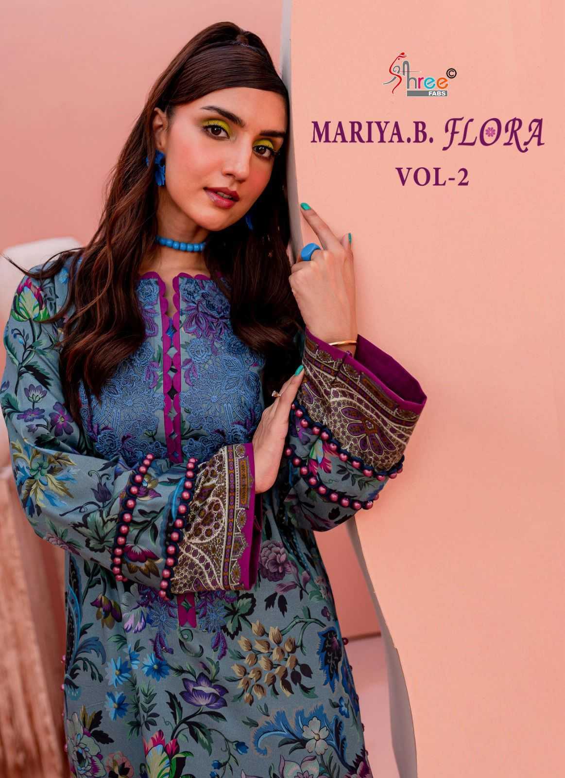 shree fab mariya b flora vol 2 latest print with exclusive work unstitch pakistani salwar kameez