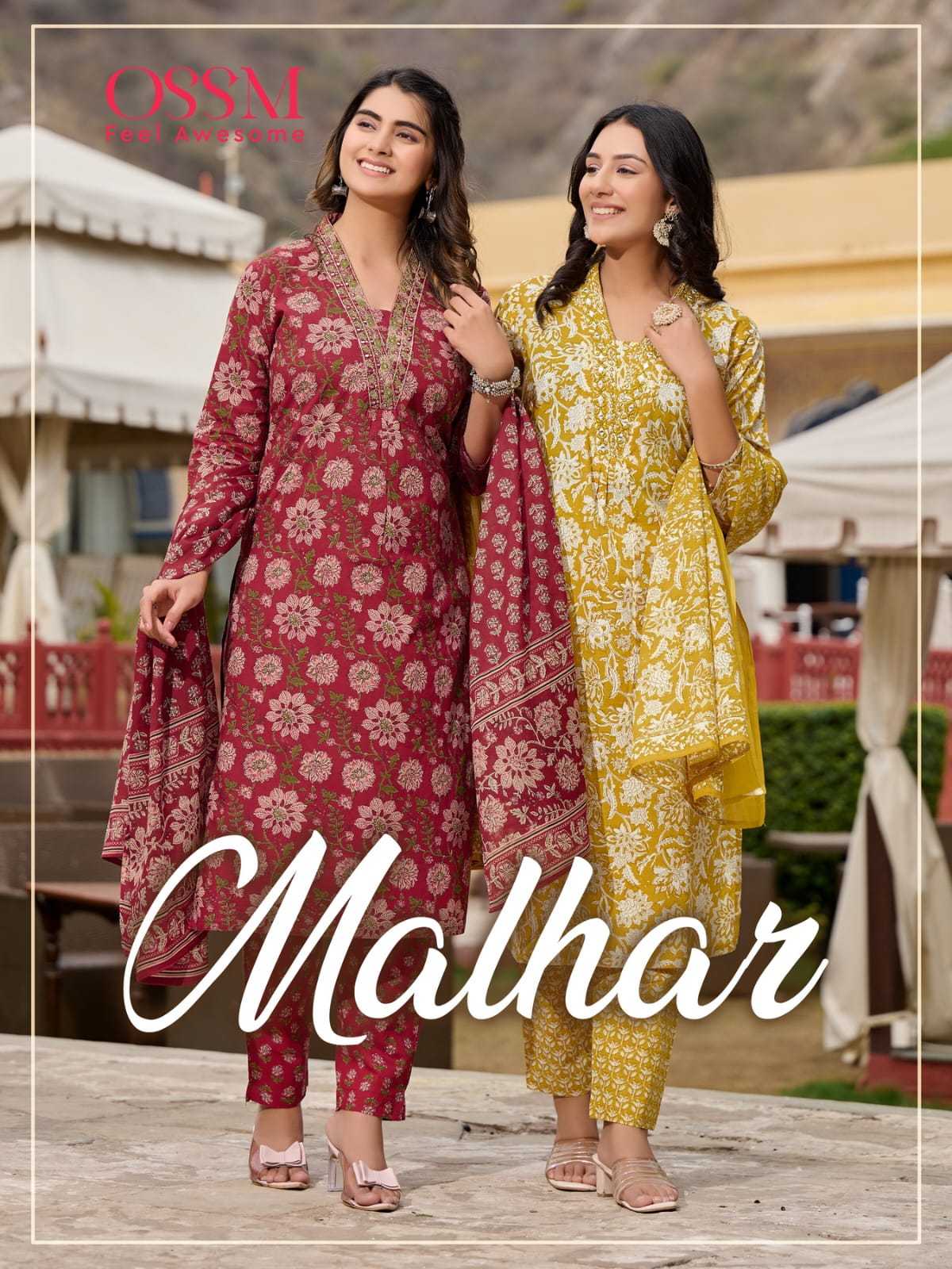 ossm malhar readymade festive wear elegant kurti pant dupatta