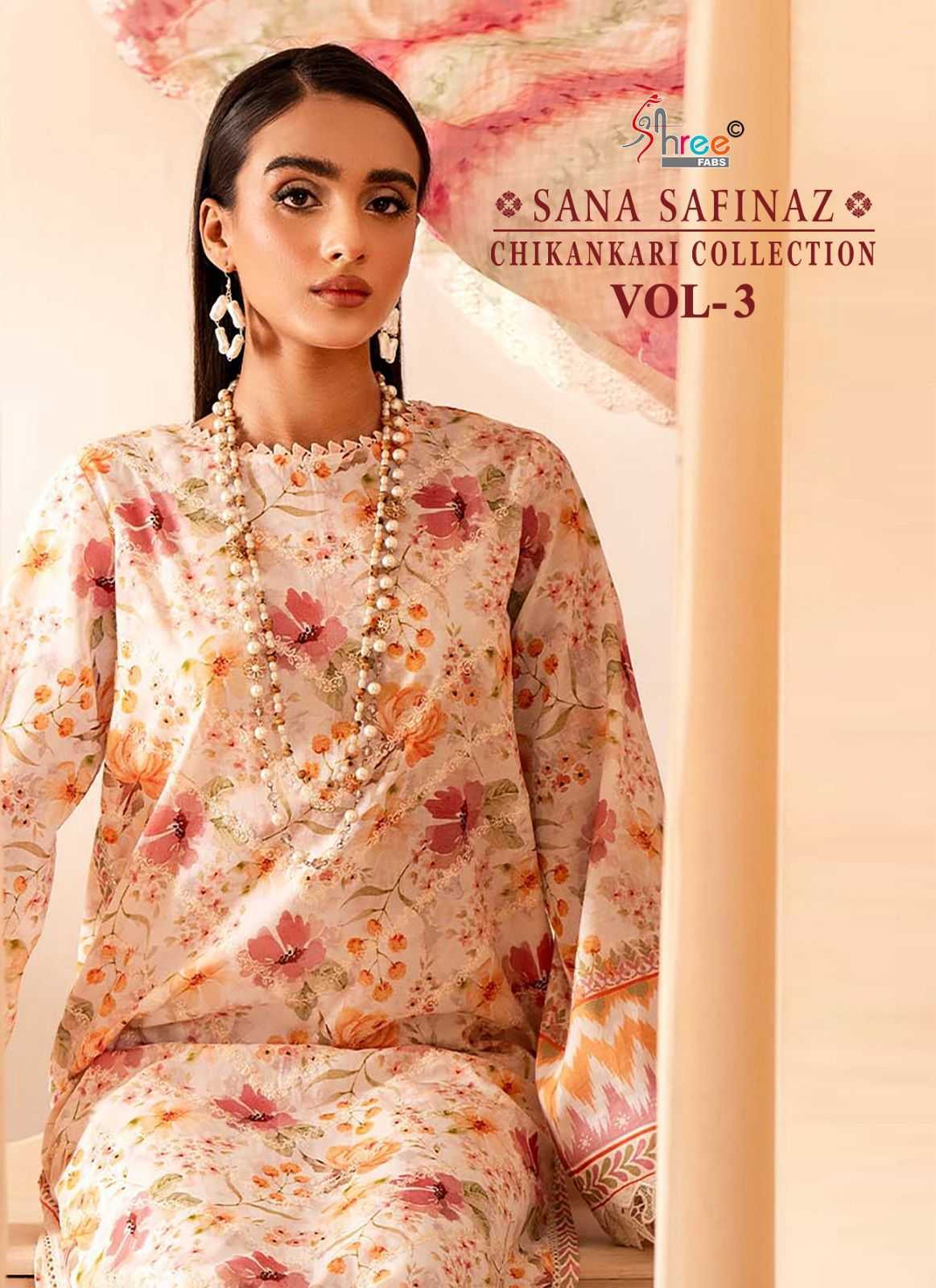 shree fab sana safinaz chikankari vol 3 pakistani unstitch suit