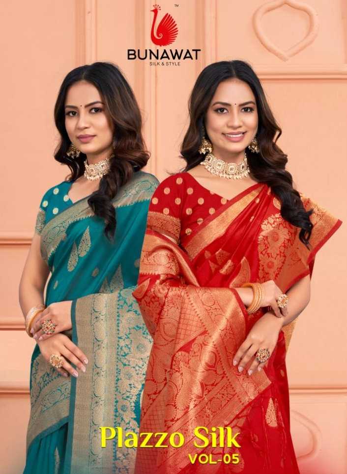 bunawat plazzo silk vol 05 zari weaving silk saris wholesaler