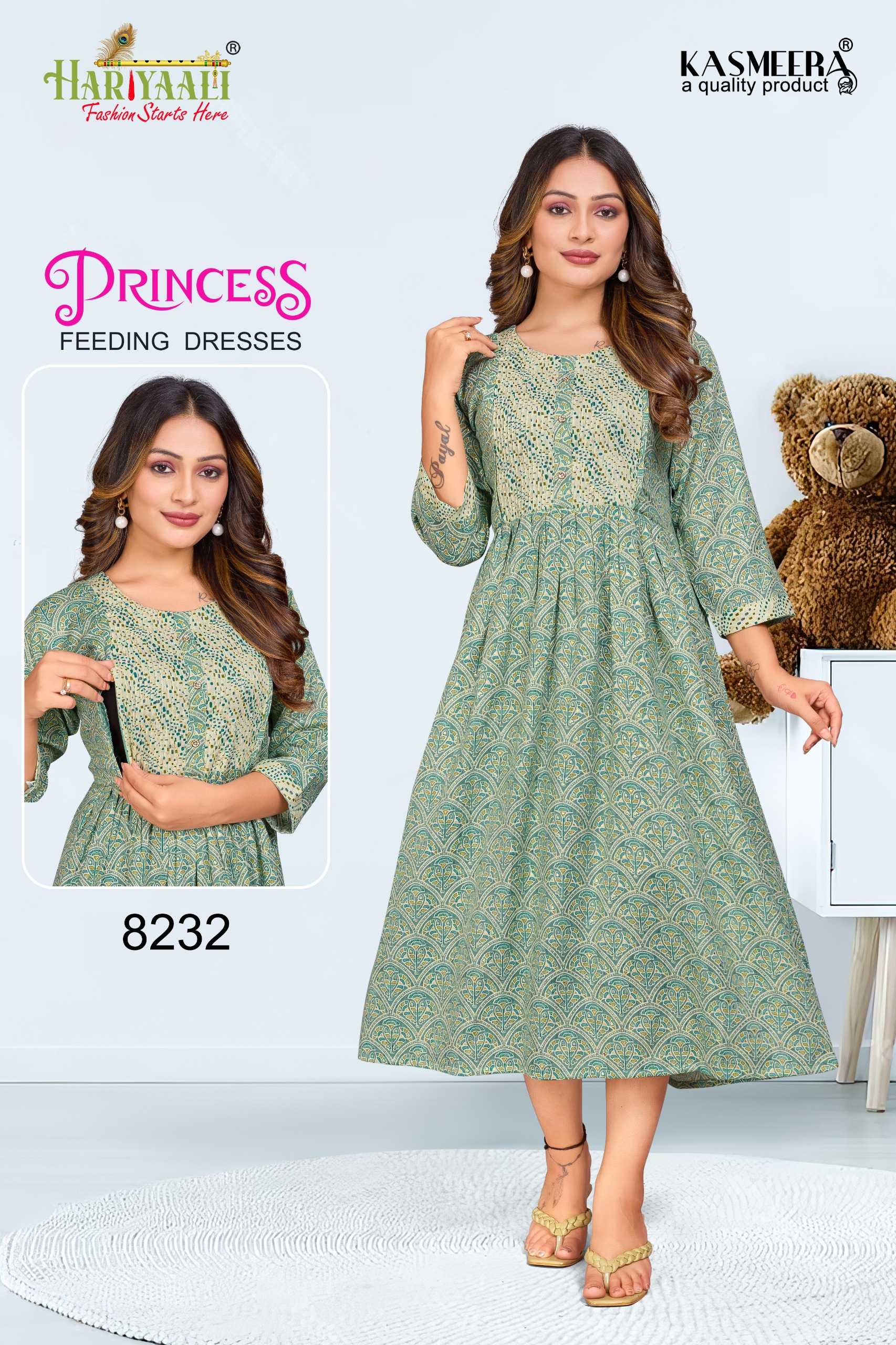 hariyaali princess vol 2 fancy rayon capsual comfy wear full stitch feeding top combo set