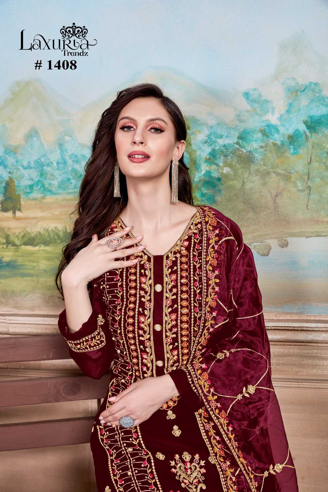 laxuria trendz 1408 readymade Pakistani Style salwar suit festival wear catalog