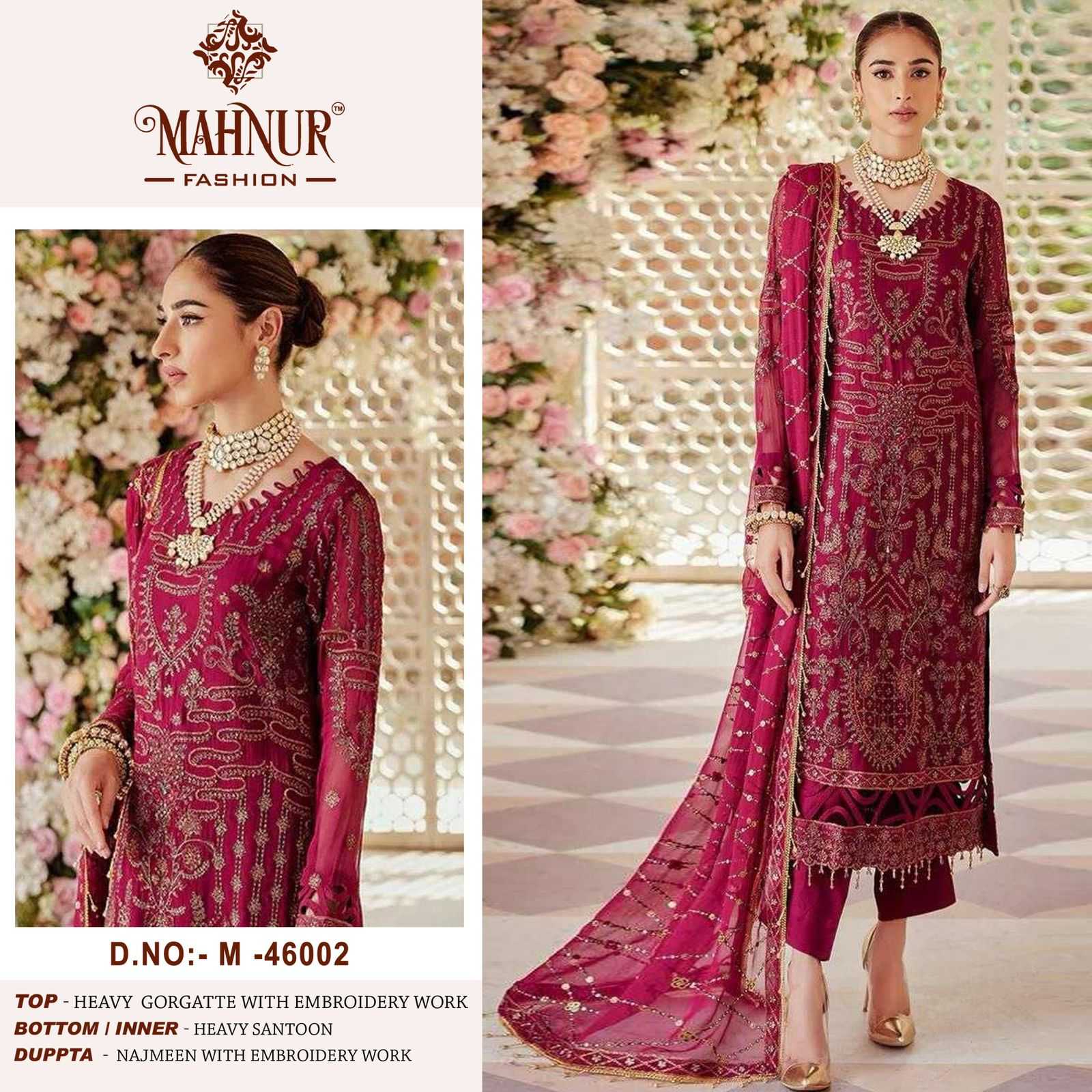mahnur fahsion mahnur vol 46 bridal desgin fancy georgette pakistani salwar kameez