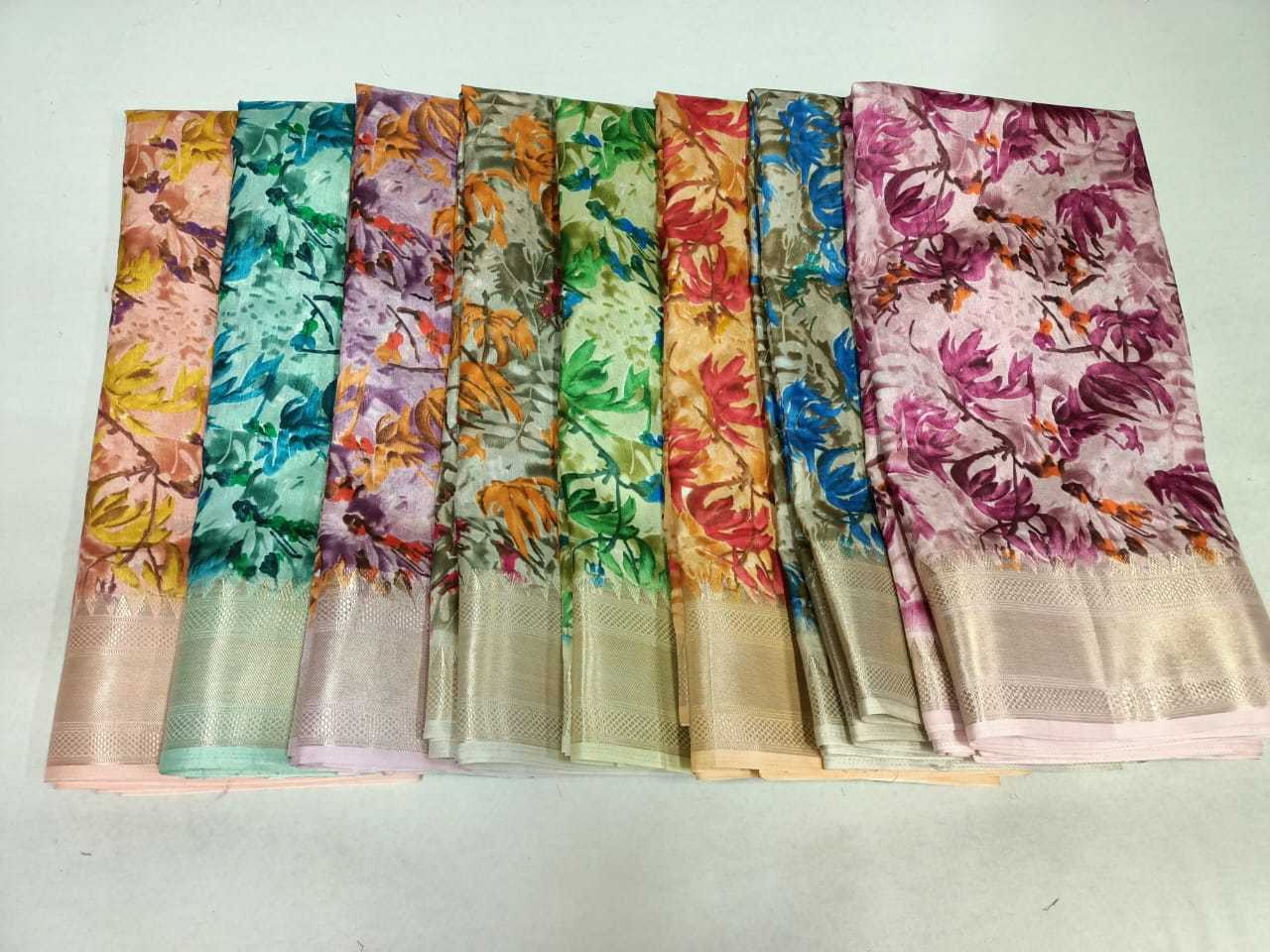 pr soft silk with blouse fancy stylish colour matching saree wholesaler