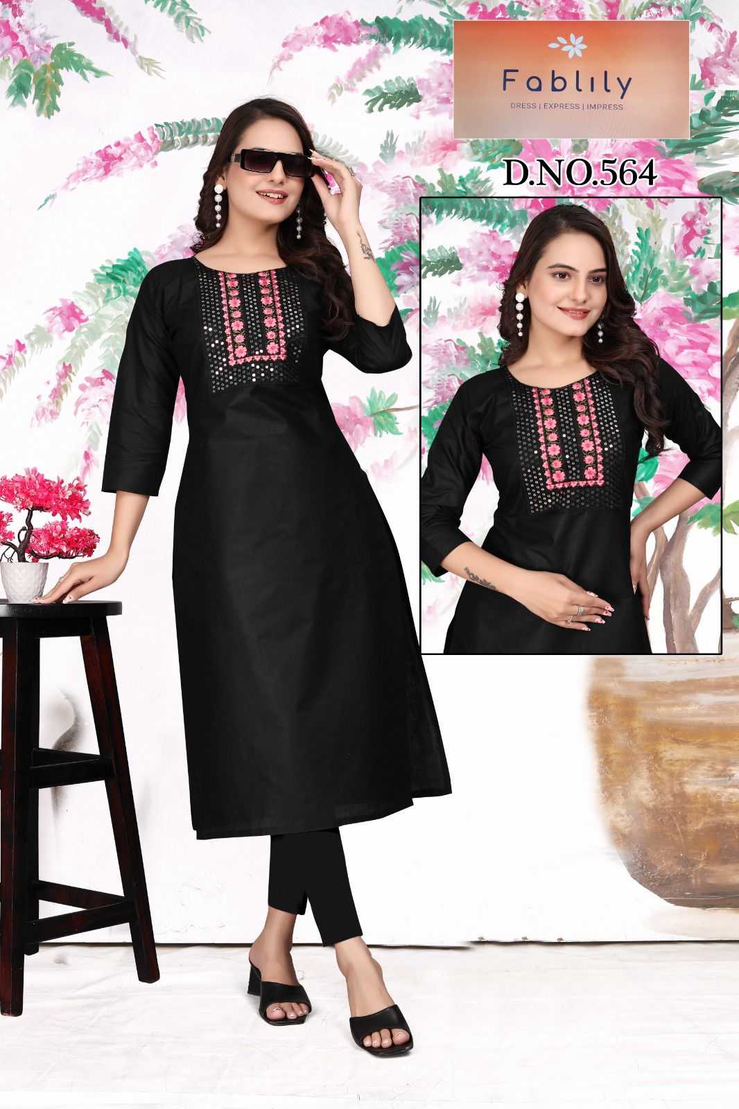 sunshine cotton straight cut with pocket plain summer kurtis