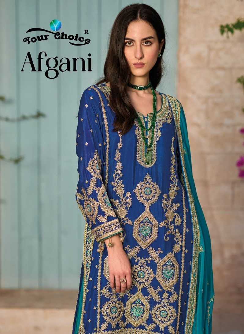 your choice afgani exclusive design chinon full stitch indian pakistani salwar suit