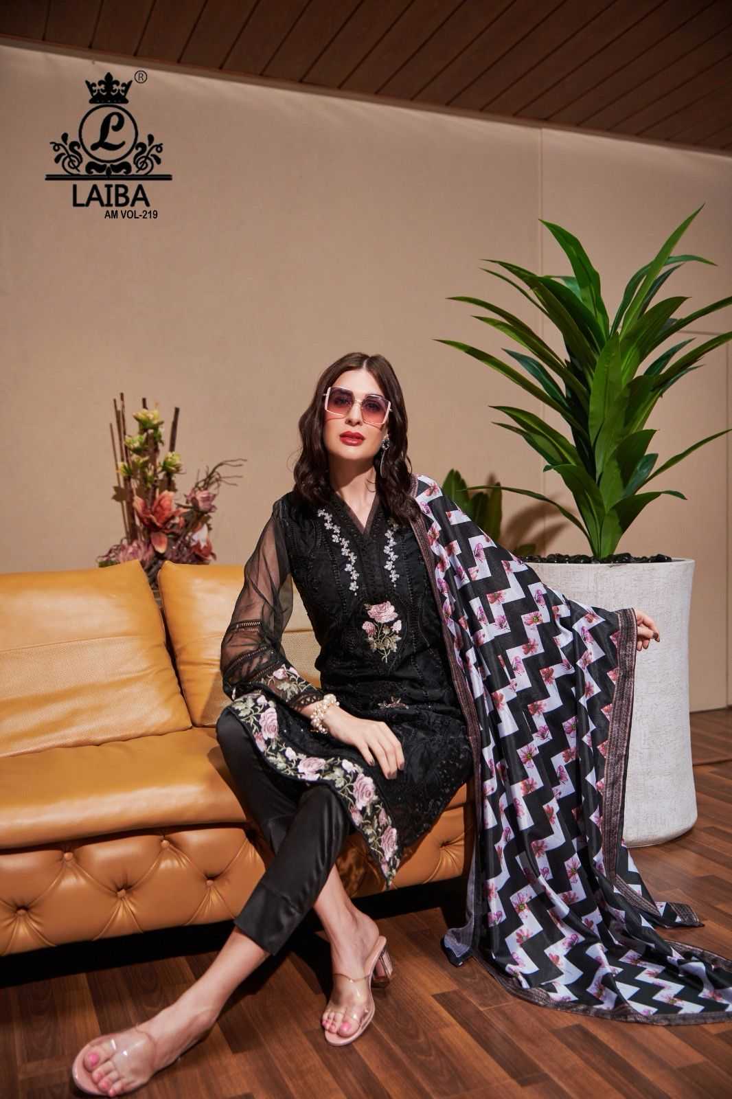 219 by laiba the designer fancy organza modern pakistani summer special salwar suit 
