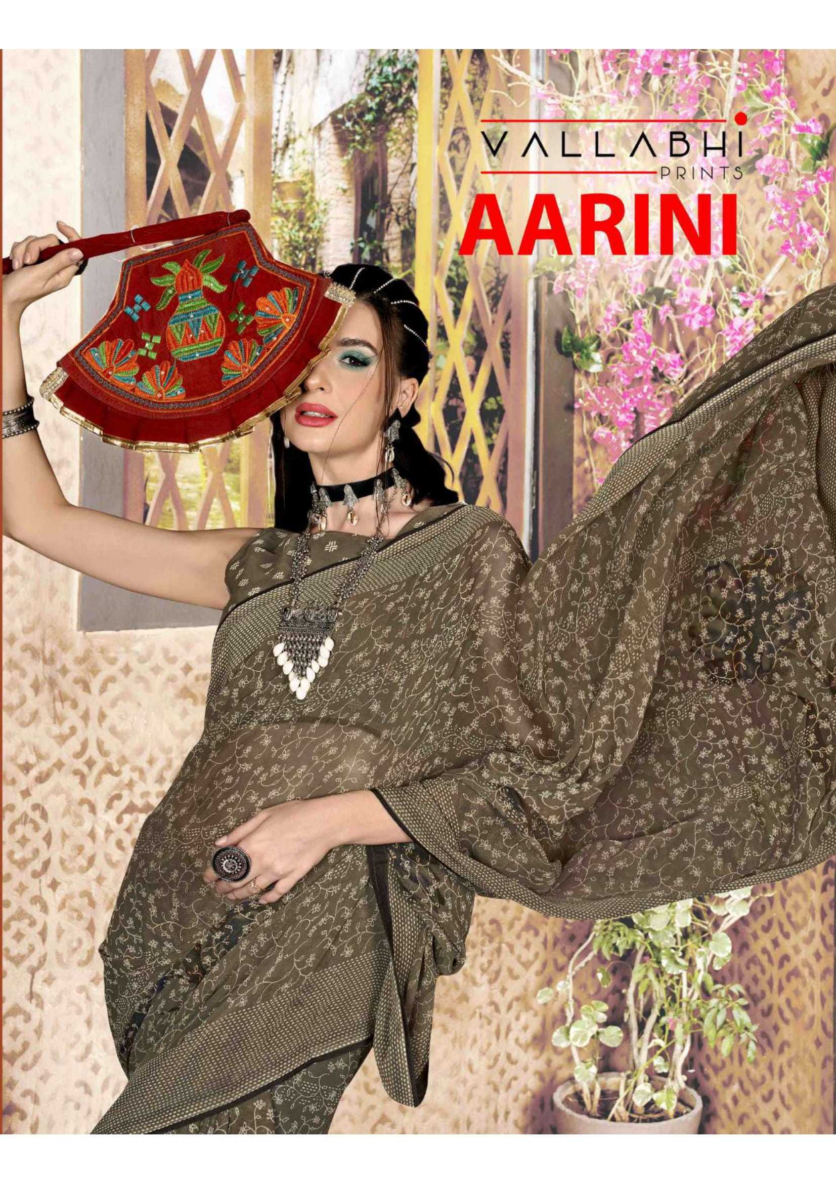 aarini by vallabhi prints beautiful designer georgette saree exports 