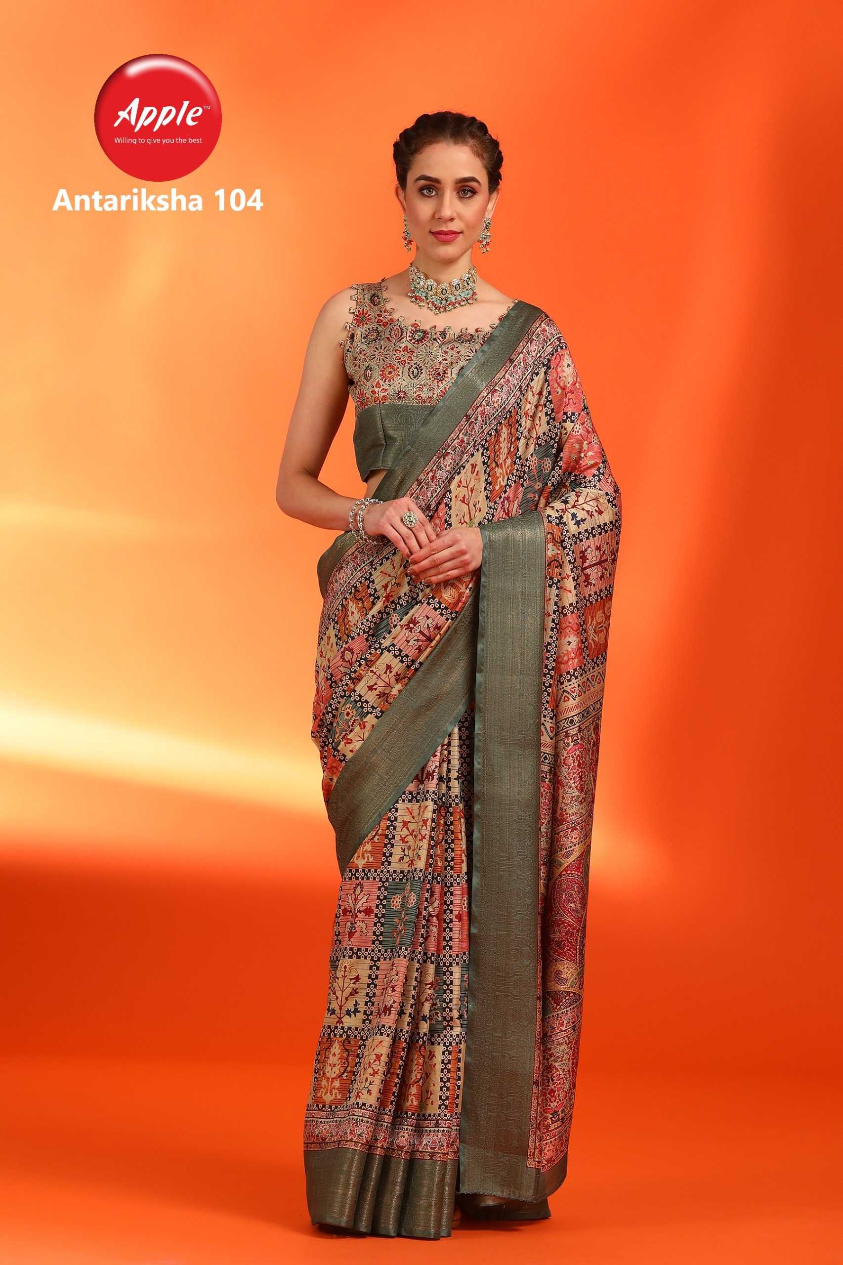 antariksha vol 1 by apple beautiful design dolla jacquard saree with blouse 