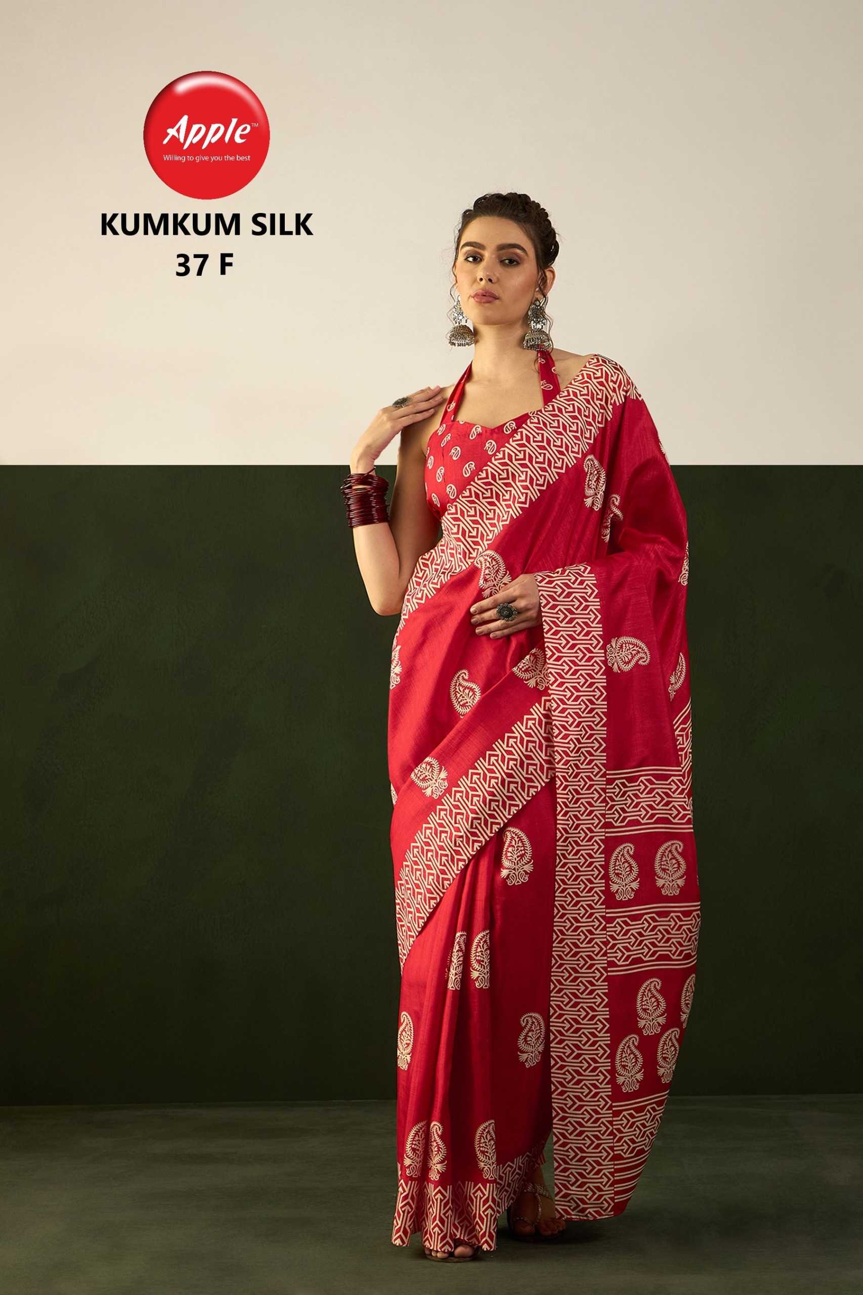 apple presents kumkum silk 37 stylish kumran silk saree wholesaler