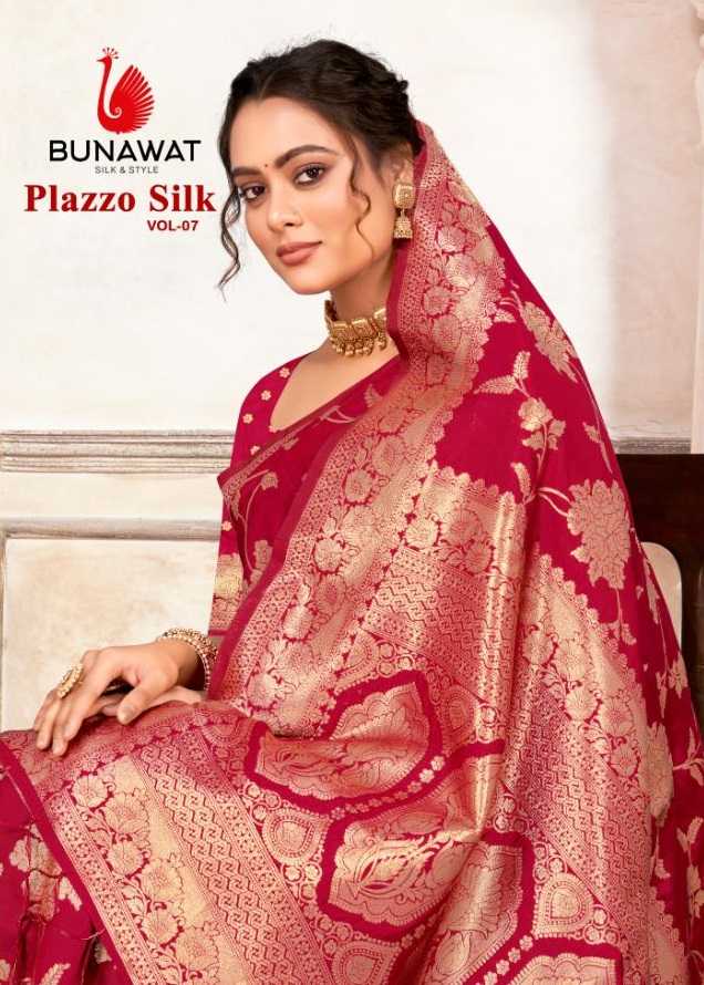 bunawat plazzo silk vol 07 zari weaving silk saris wholesaler