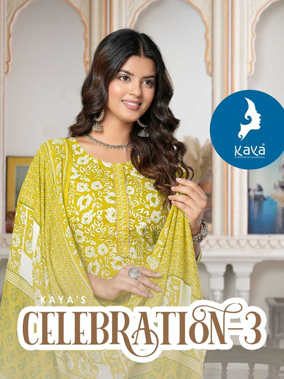 celebration vol 3 by kaya readymade traditional wear 3 piece straight cut big size salwar suit 