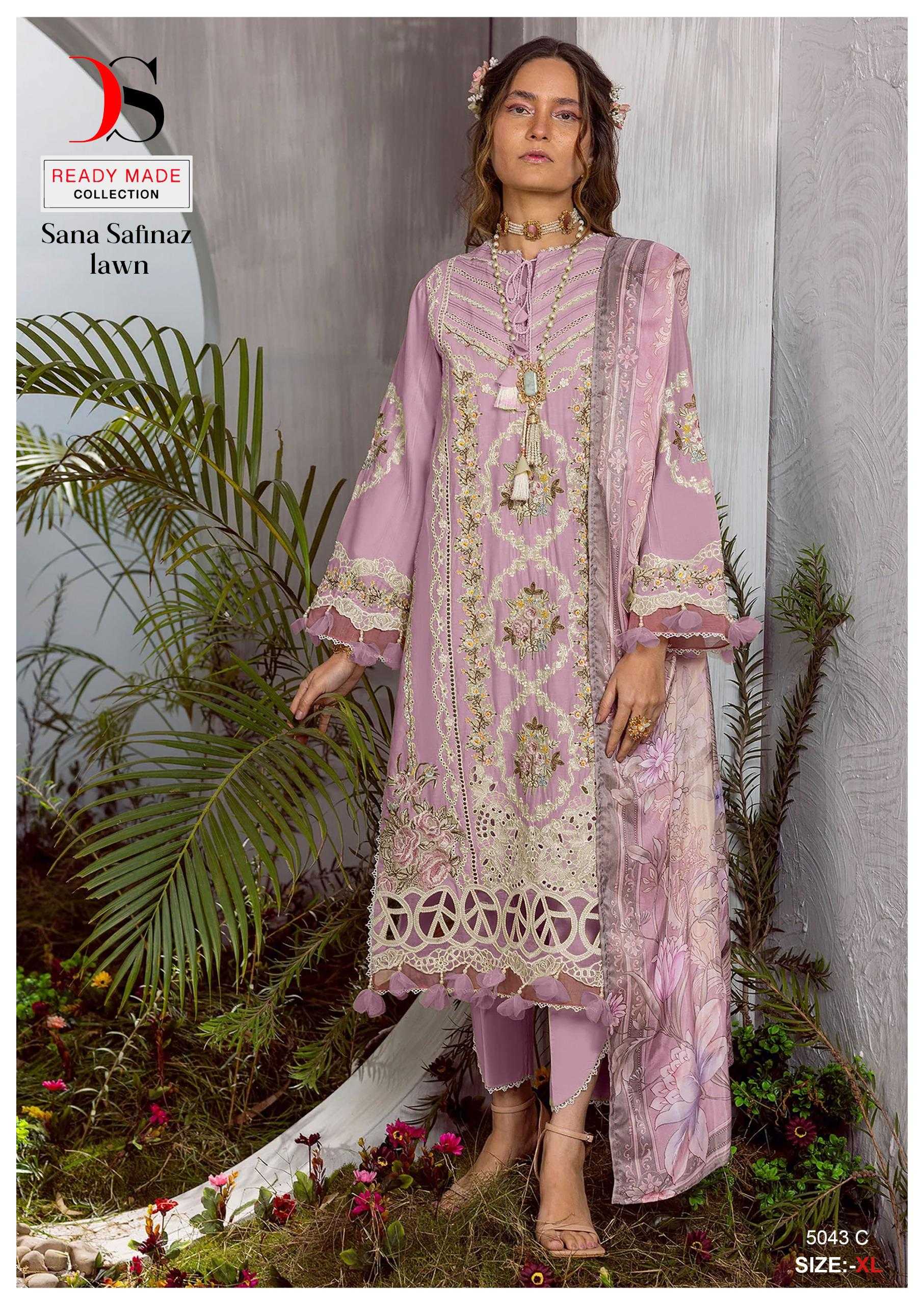 deepsy suits 5043 launch cotton embroidery work designer pakistani full stitch top pant dupatta    