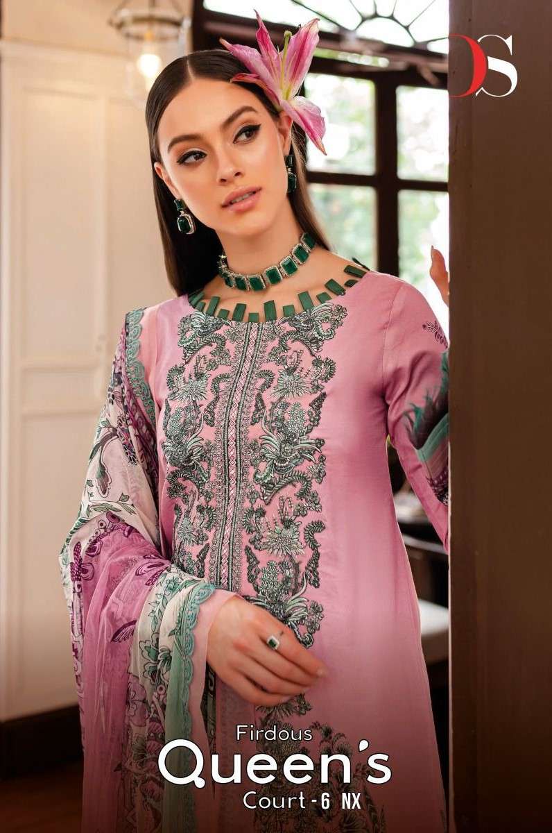 deepsy suits firdous queens court vol 6 fancy wear cotton unstitch salwar kameez 