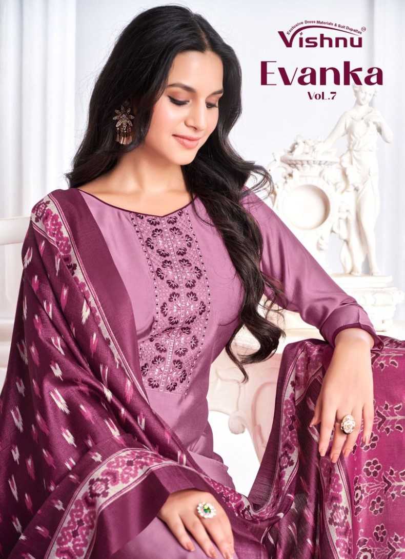 evanka vol 7 by vishnu roman silk beautiful designer classic salwar suit material 