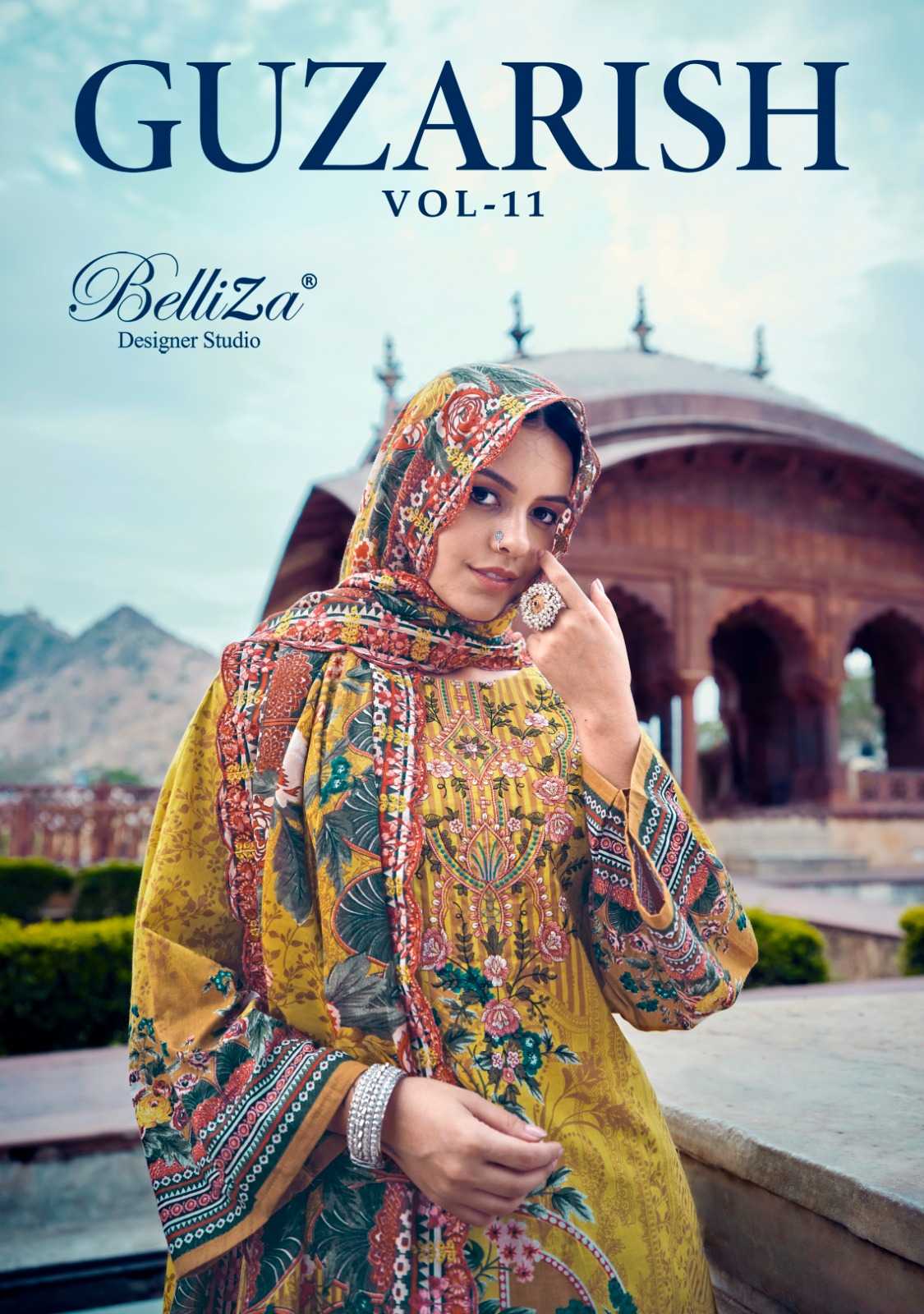 guzarish vol 11 by belliza designer cotton exclusive pakistani dress material collection 