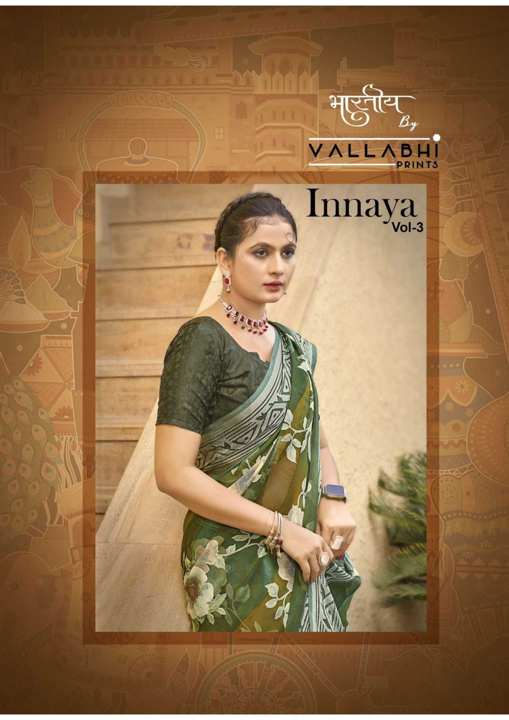 inaaya vol 3 by vallabhi prints 160960-160965 traditional wear brasso saree 