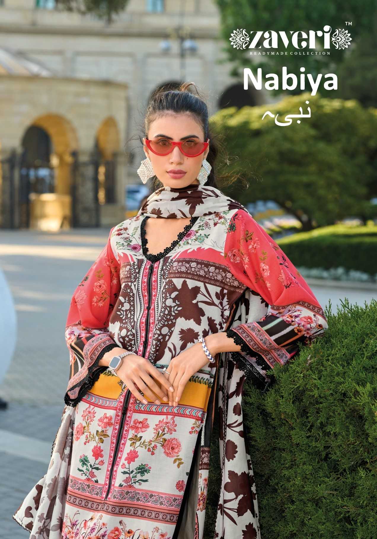 nabiya by zaveri fully stitch cotton with digital print modern pakistani salwar kameez