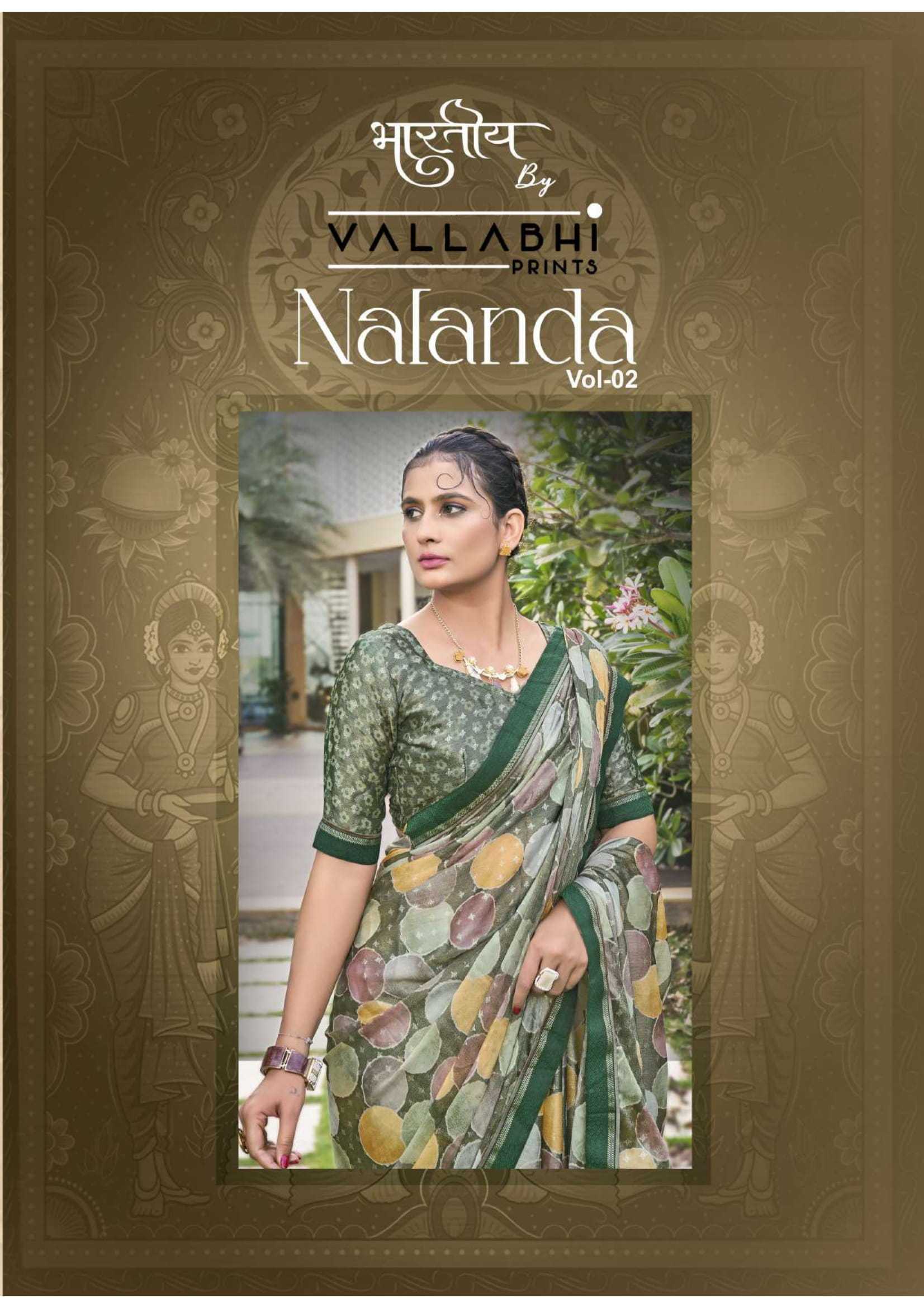 nalanda vol 2 by vallabhi prints exclusive brasso saree online supplier 