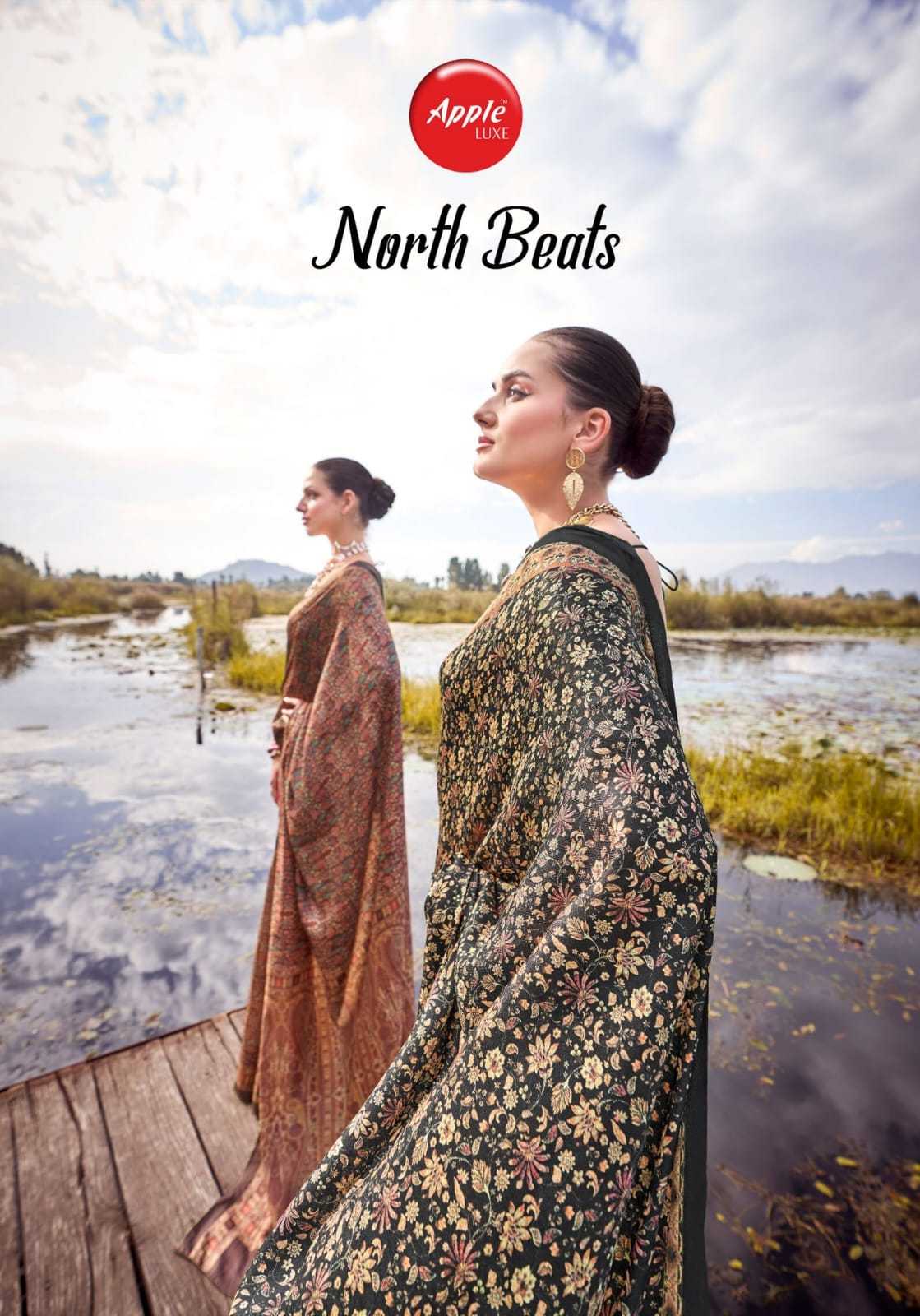north beats vol 1 by apple new trendy pashmina silk fancy saree exports