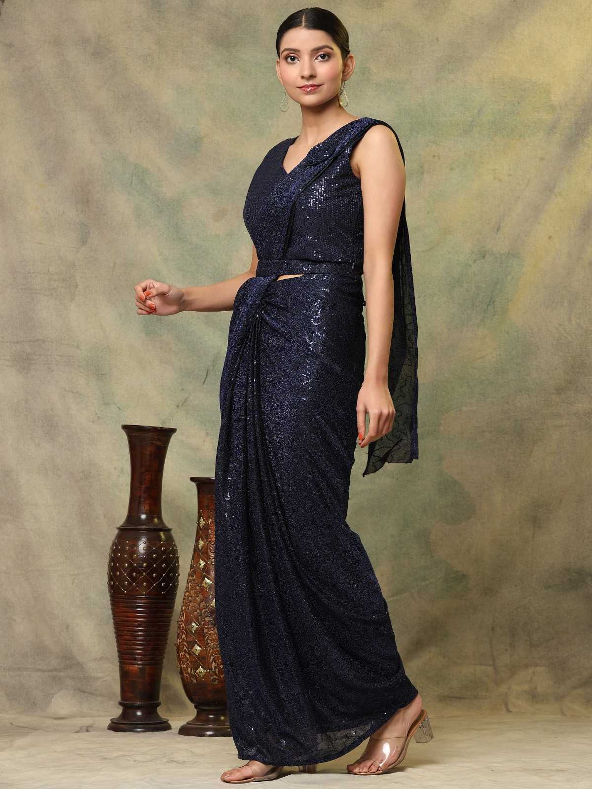 pr a309 new launch imported classic look party wear embroidery work ready to wear saree