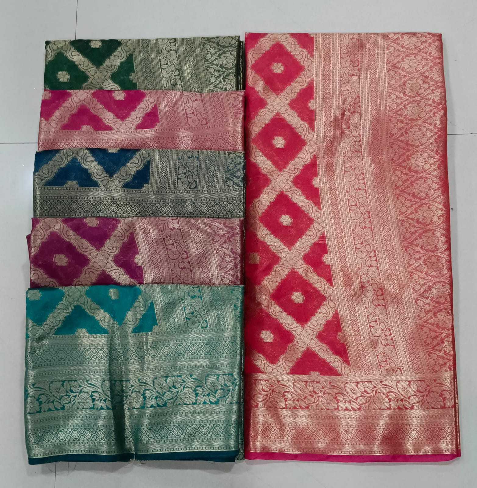 pr video fancy colour matching organza silk with rich palu saree exports