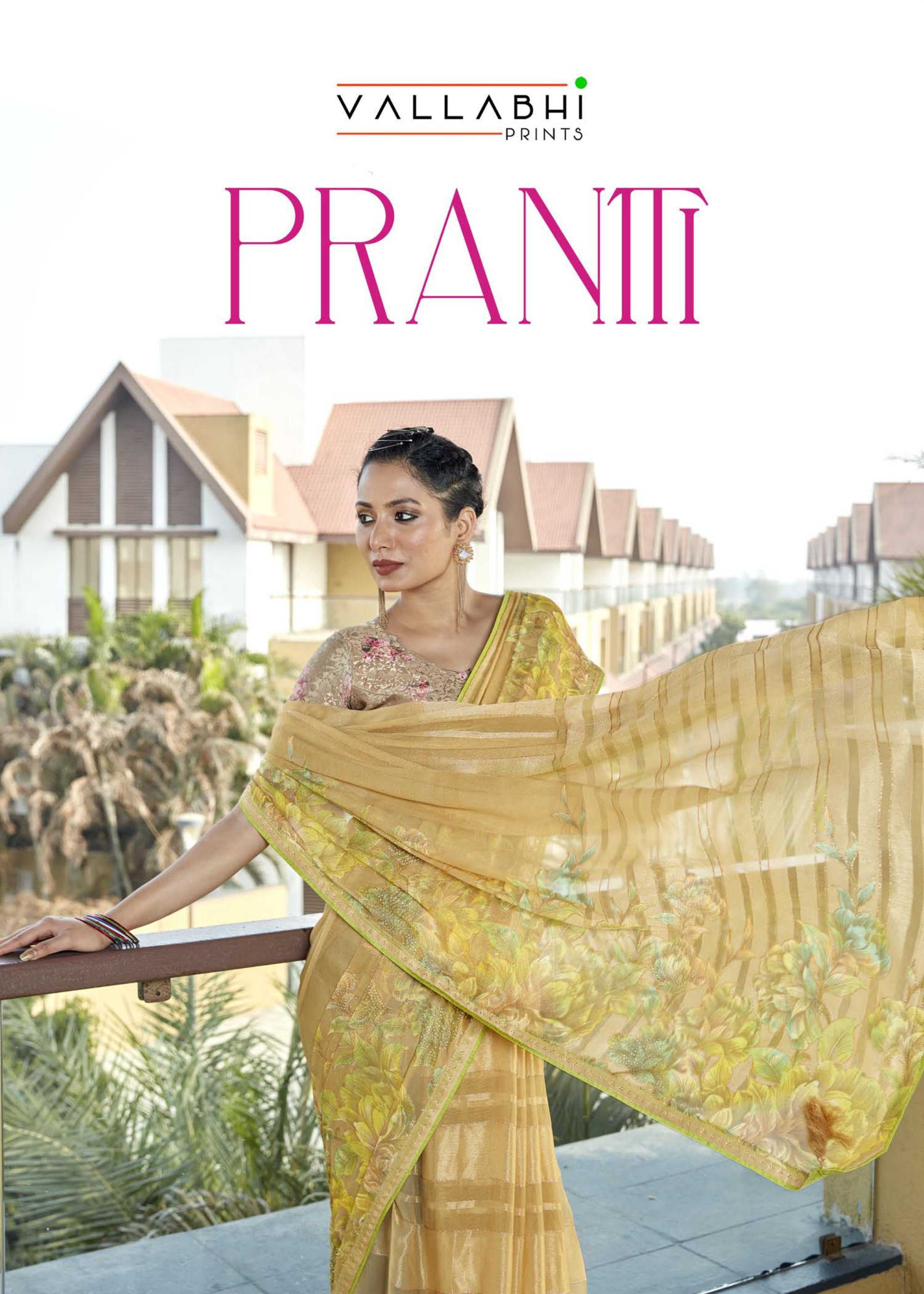 praniti by vallabhi prints georgette fancy adorable saree with blouse 