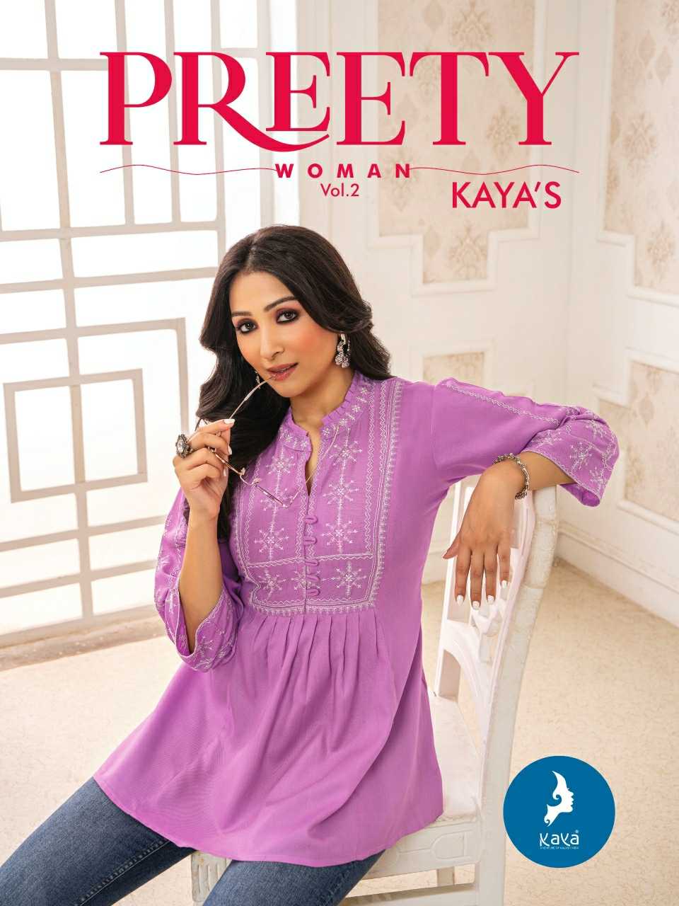 pretty women vol 2 by kaya readymade classy outfit big size short top exports 