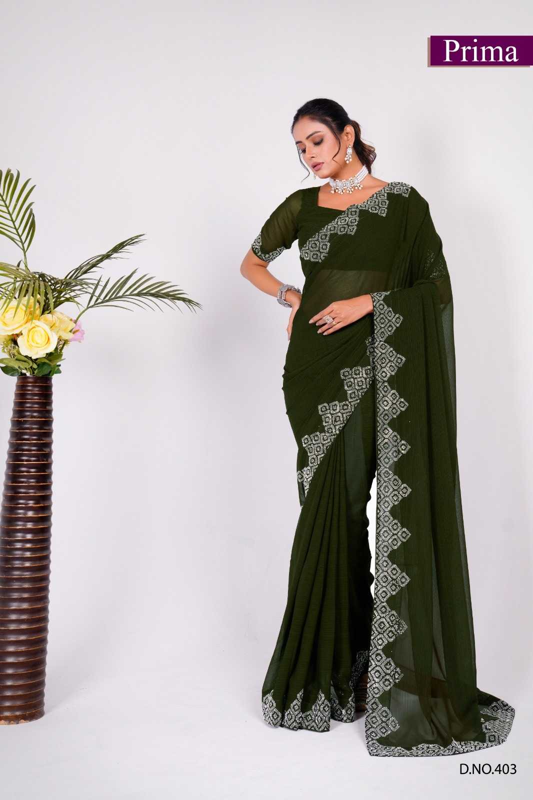 prima 401 to 408 zomato fancy exclusive party wear saree wholesaler 