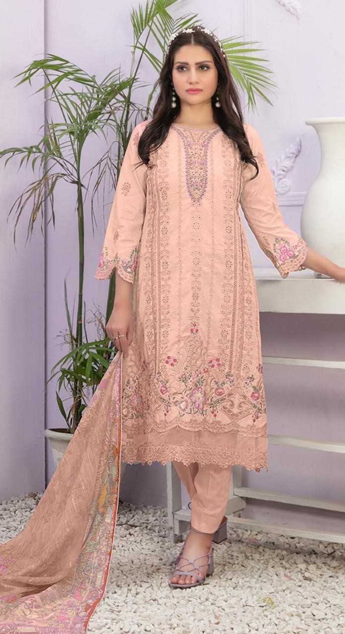 ramsha presents 1180 to 1182 fancy cambric readymade party wear pakistani 3pcs dress