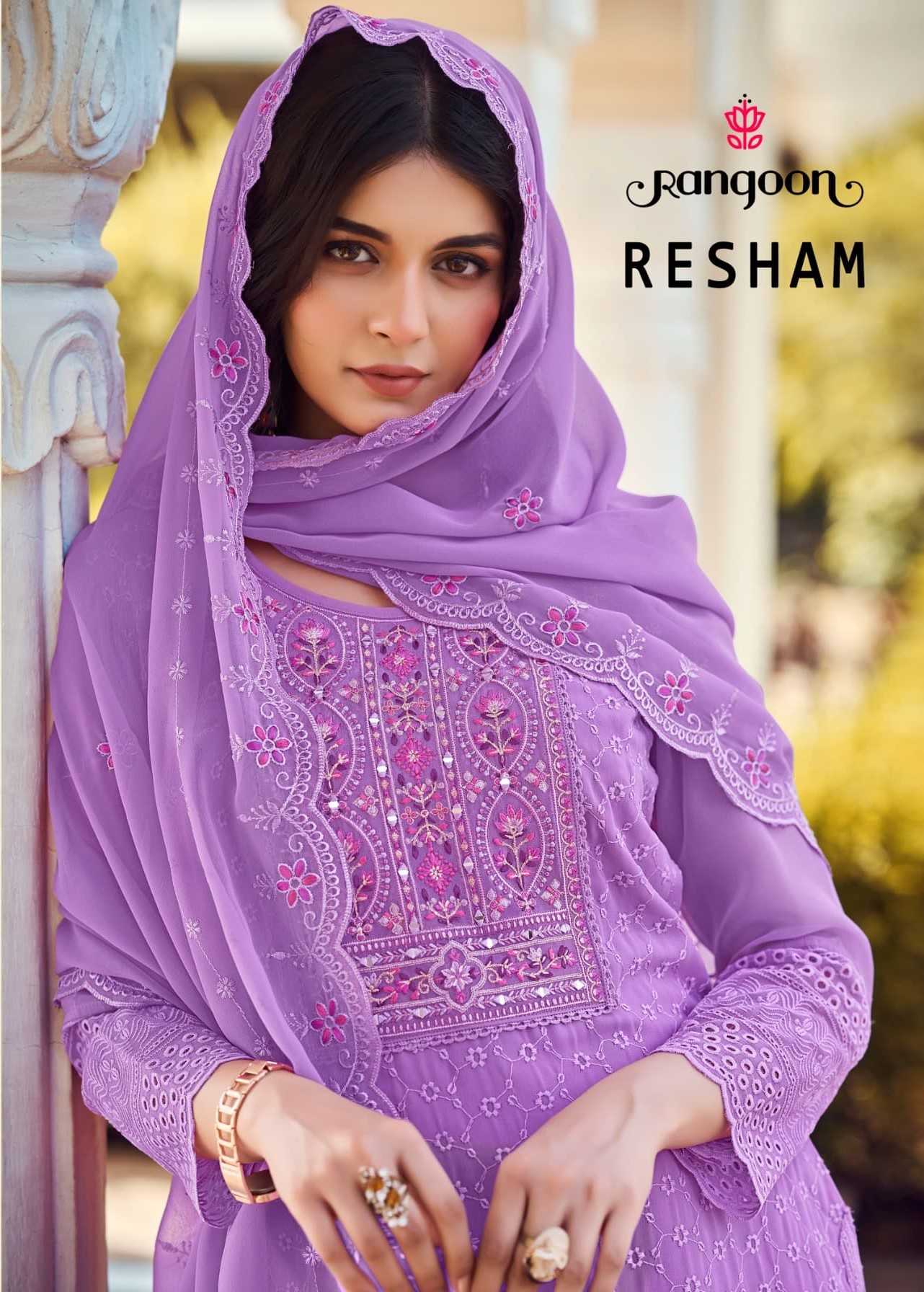 rangoon resham readymade party wear sifli with embroidery salwar suit 