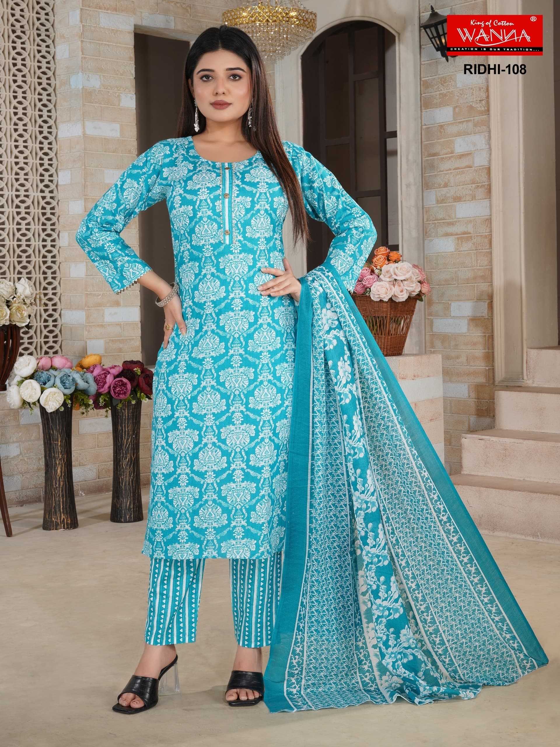 ridhi by wanna full stitch cotton printed stylish outfit salwar kameez 