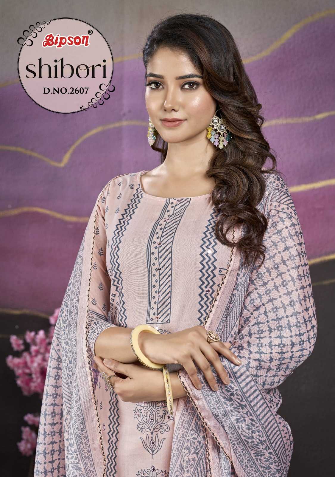 shibori 2607 by bipson prints cotton fancy comfy wear jari work salwar suit 