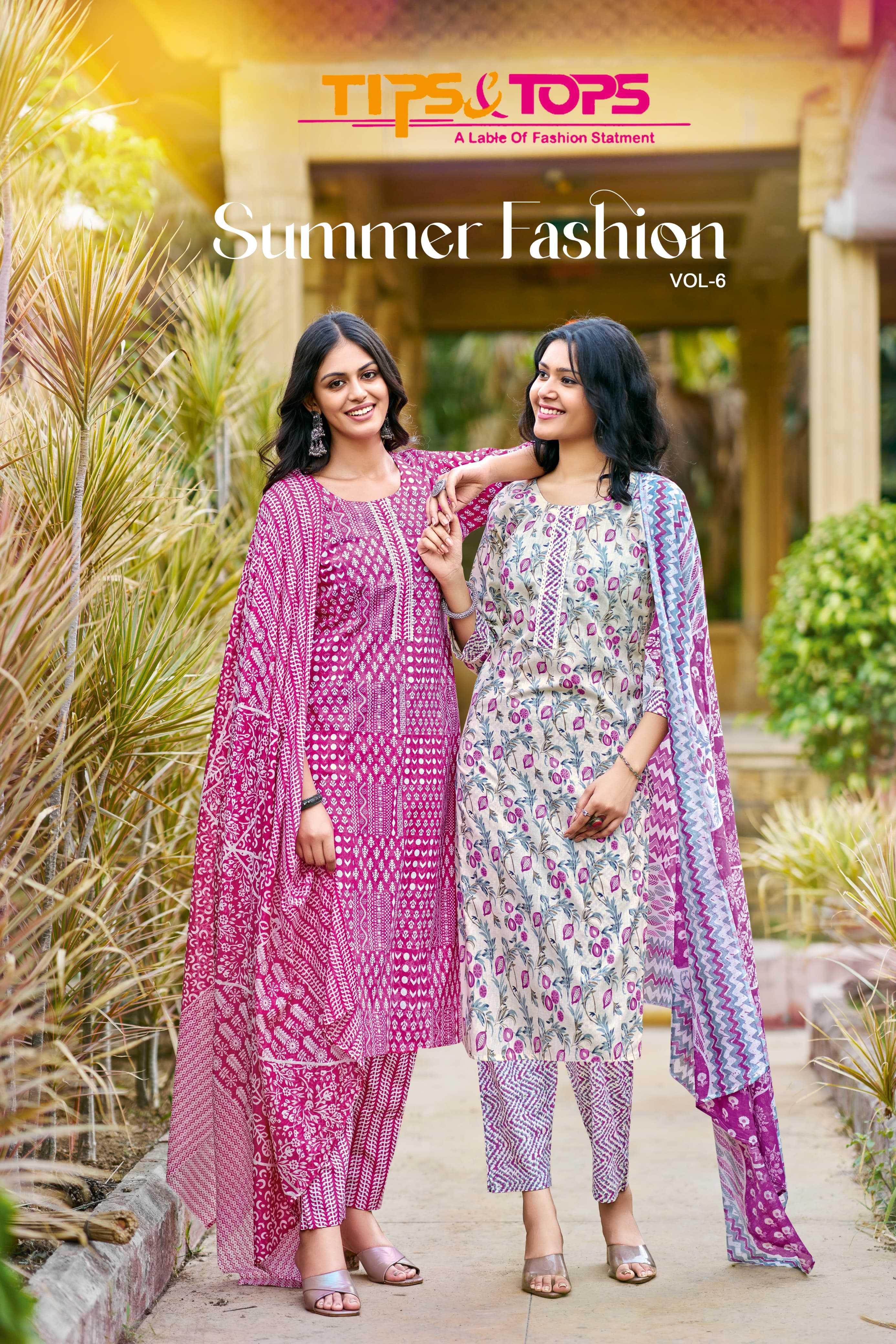 summer fashion vol 6 by tips & tops full stitch big size 3pcs festival wear collection