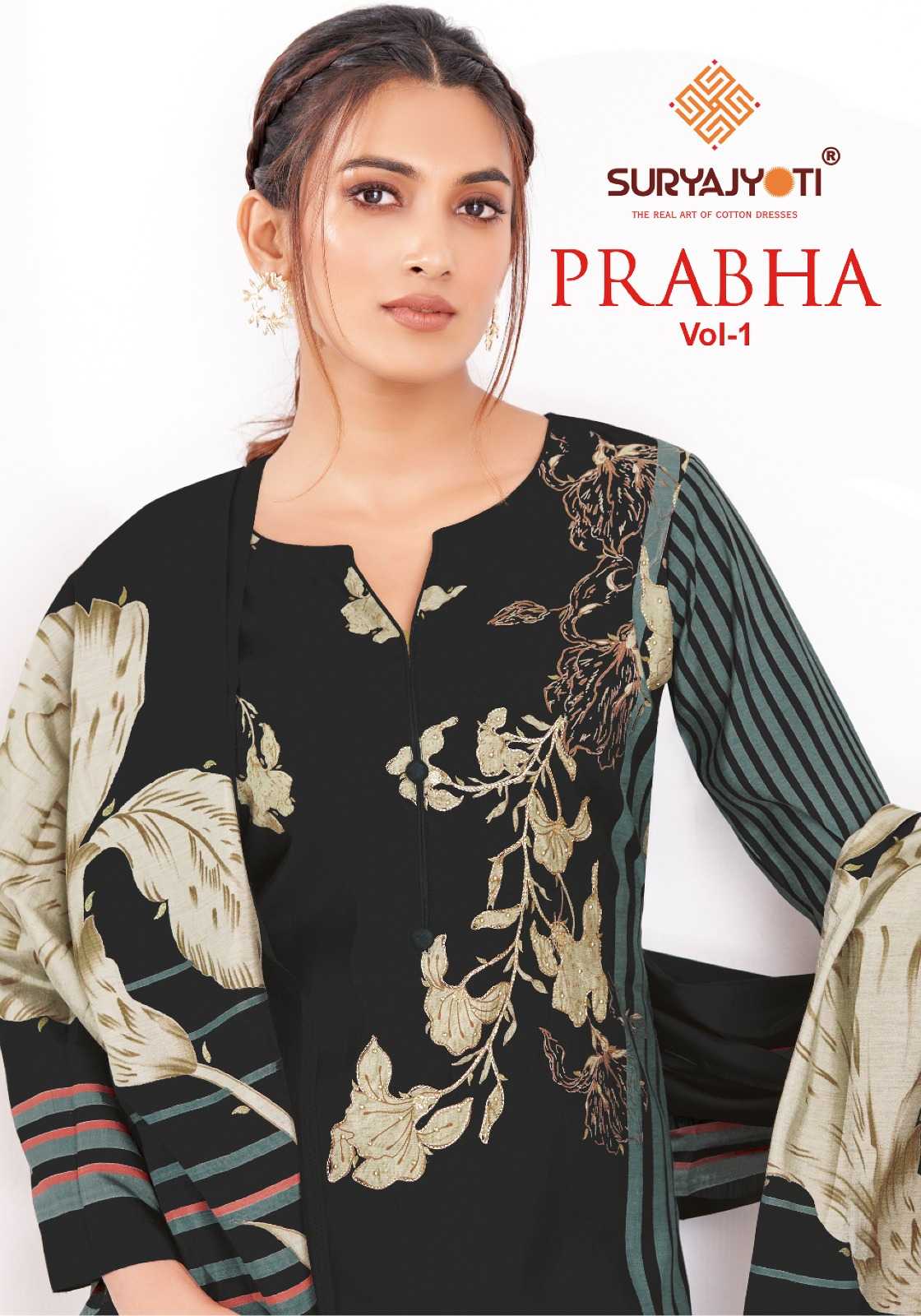 suryajyoti prabha vol 1 new trendy modal foil print with handwork 3pcs dress material 