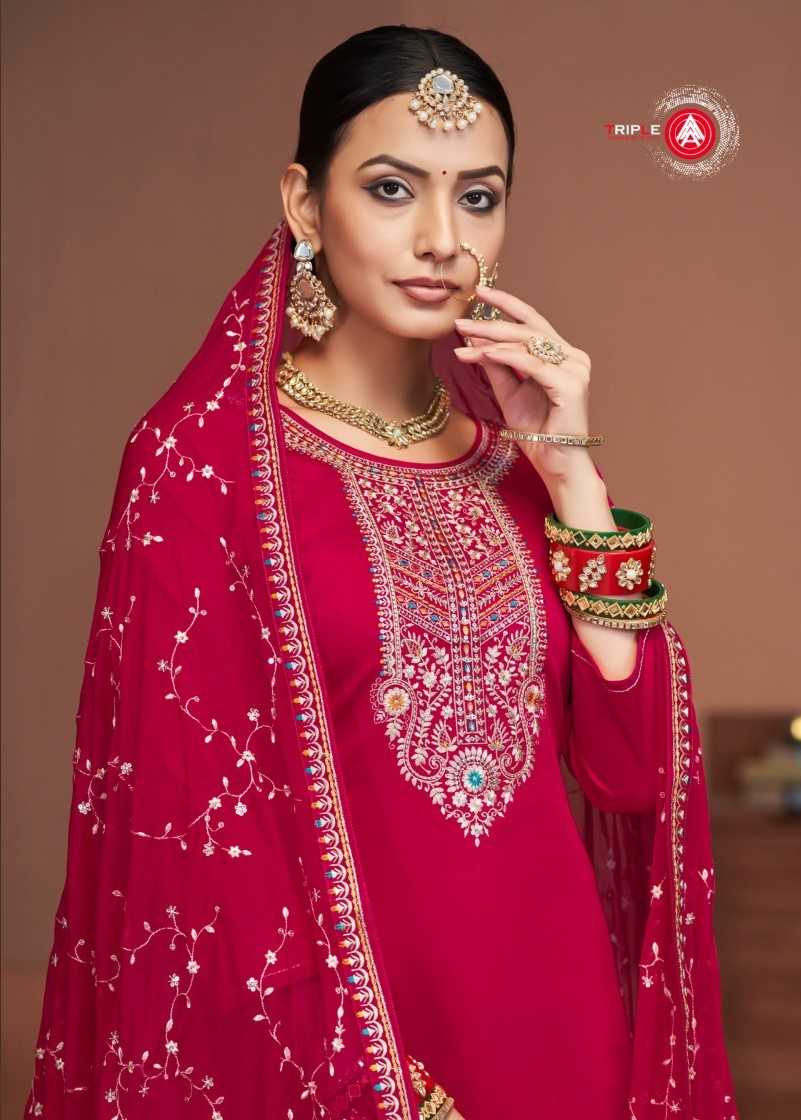 triple a keerat edition vol 7 function style jam cotton pakistani dress material