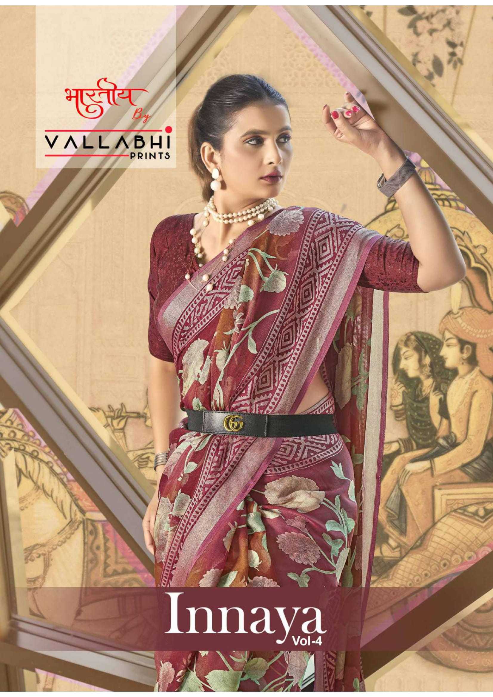 vallabhi prints inaaya vol 4 brasso beautiful look fancy saree online supplier 