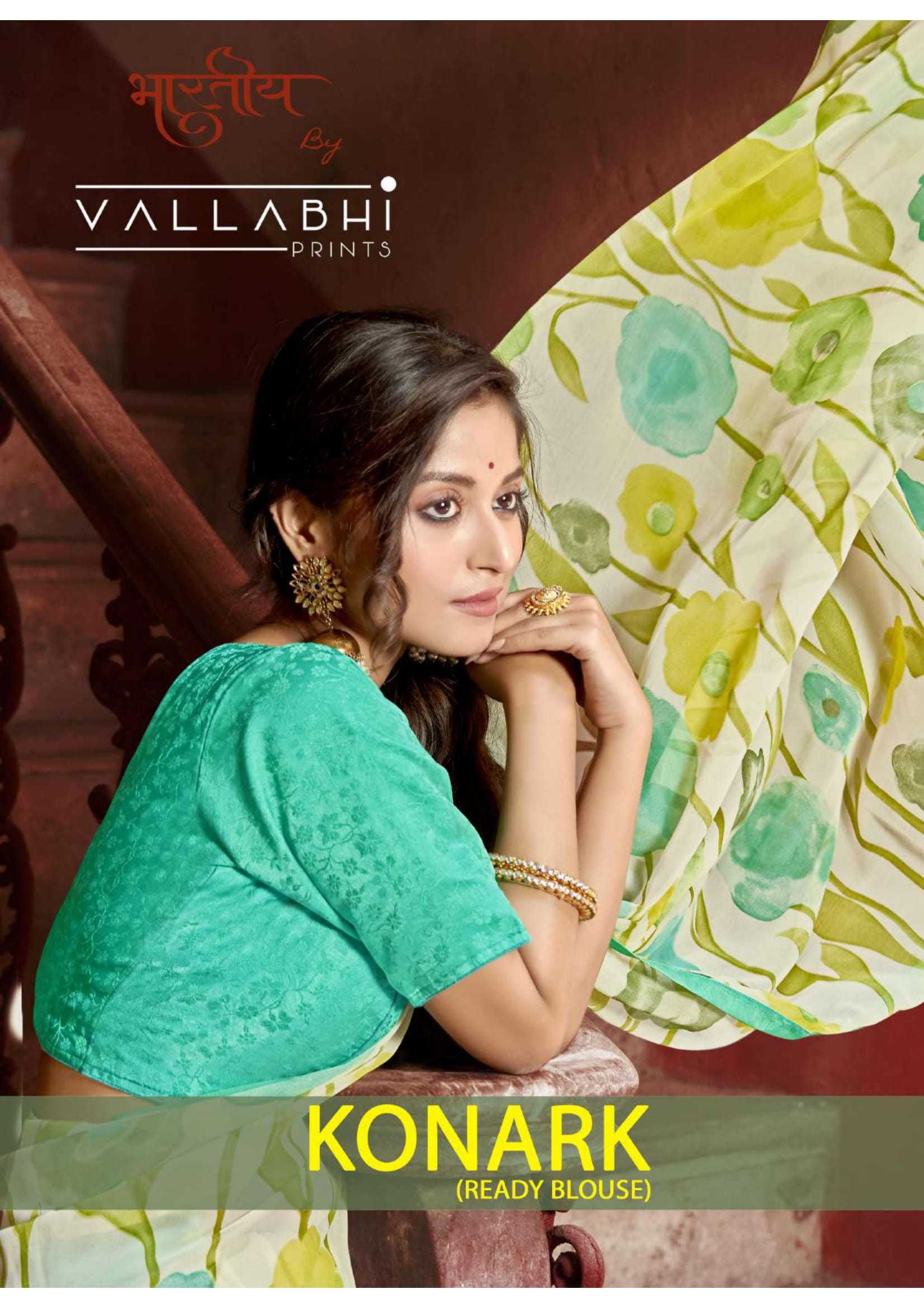 vallabhi prints konark 27391-27396 series georgette party wear fancy saree supplier