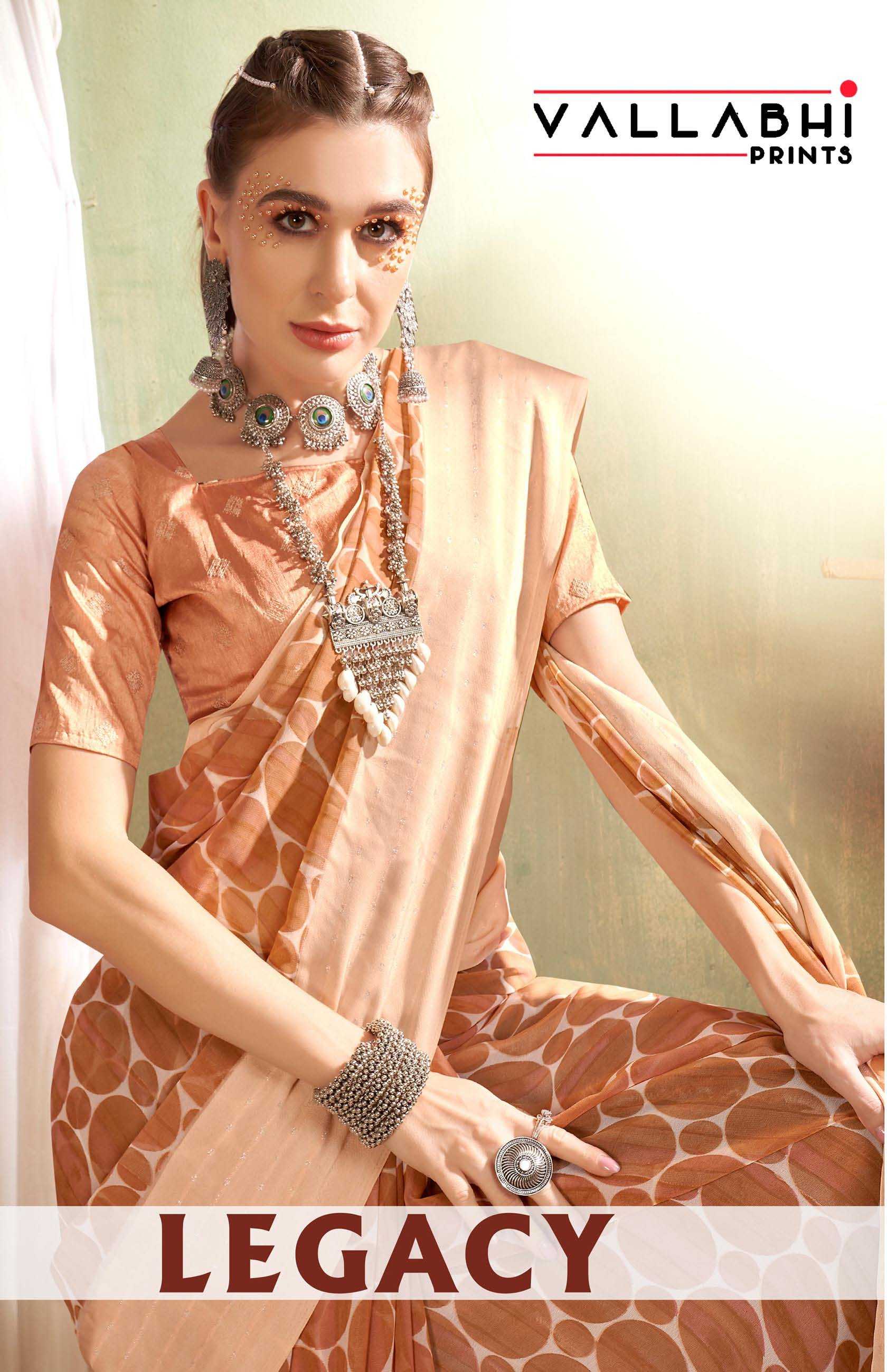vallabhi prints presents legacy 23131-23136 series function stylish georgette saree