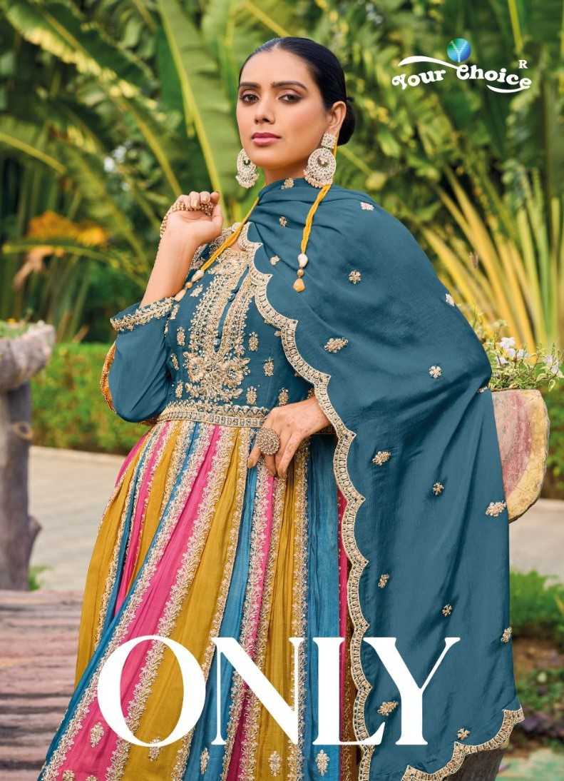 your choice presents only full stitch heavy chinon modern pakistani top plazzo with dupatta