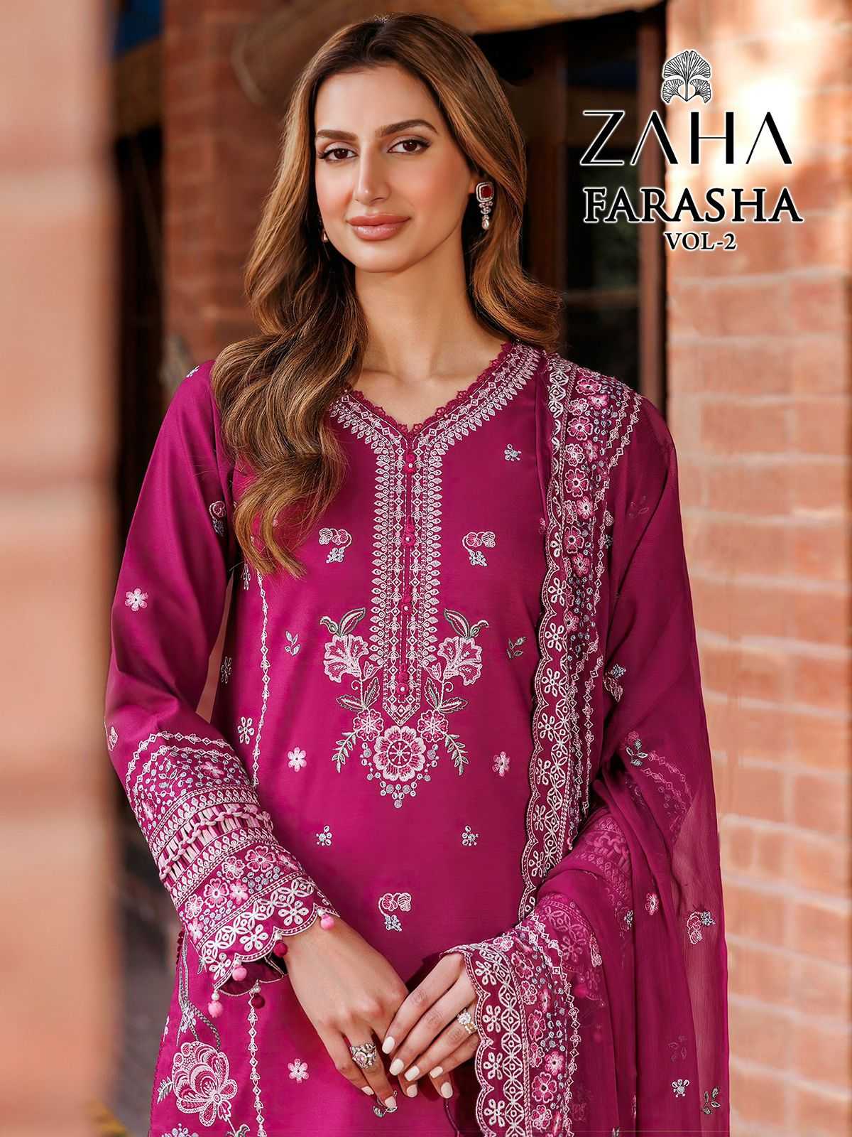 zaha farasha vol 2 designer cambric cotton indian pakistani salwar kameez