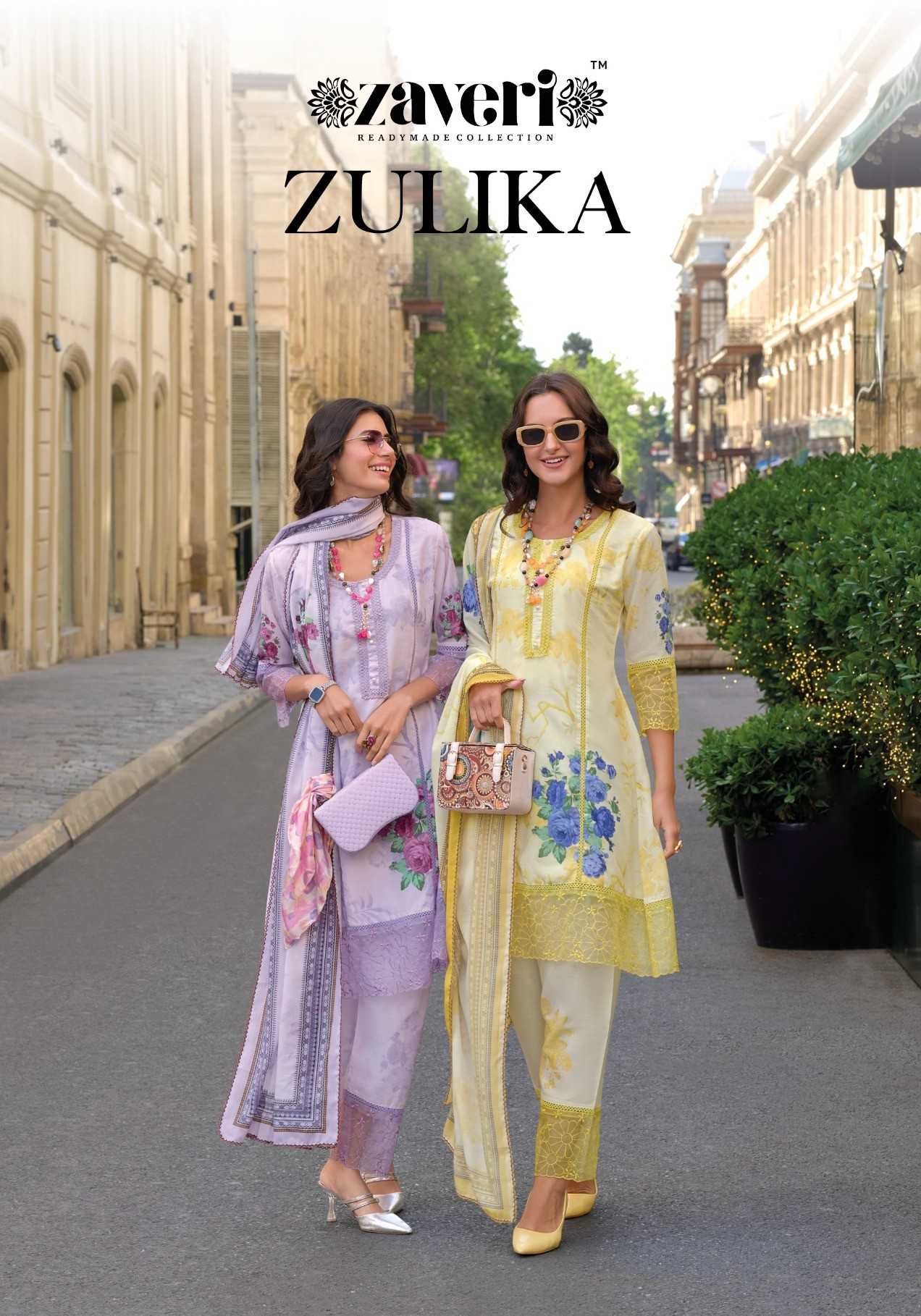 zaveri zulika fashionable design cotton digital print readymade plush size pakistani salwar suit