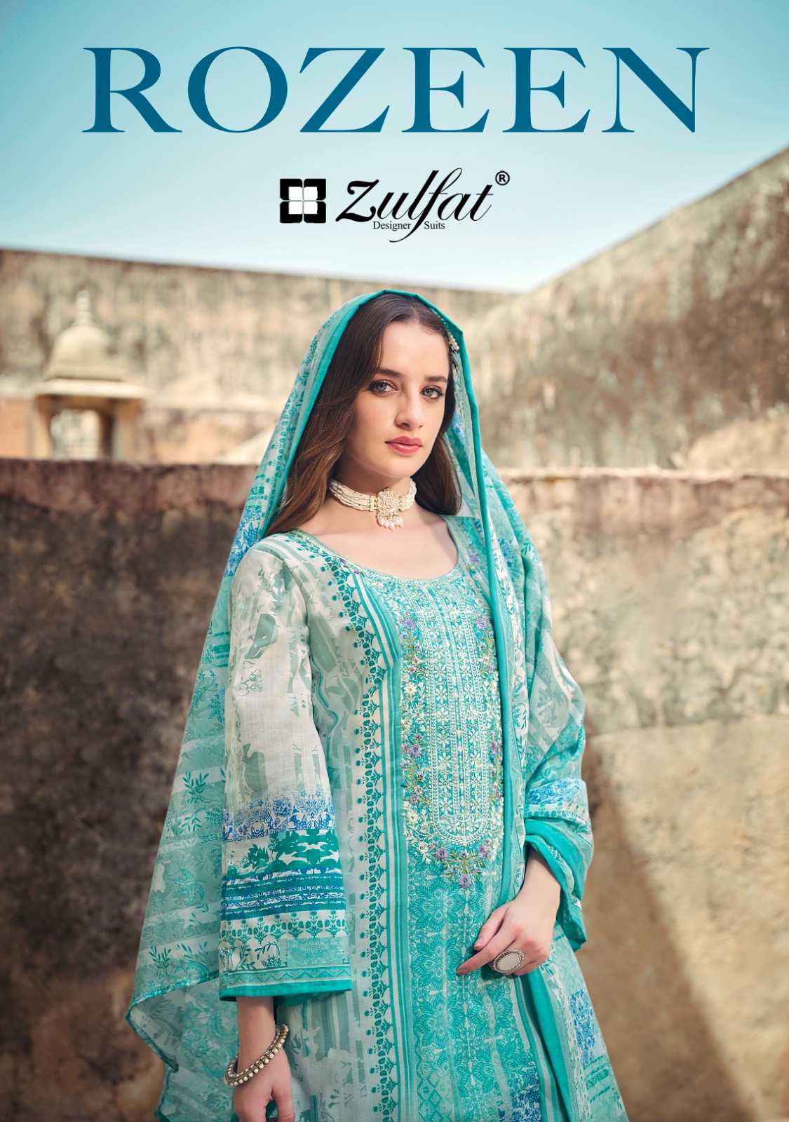 zulfat designer rozeen cotton exclusive designer pakistani concept salwar kameez material