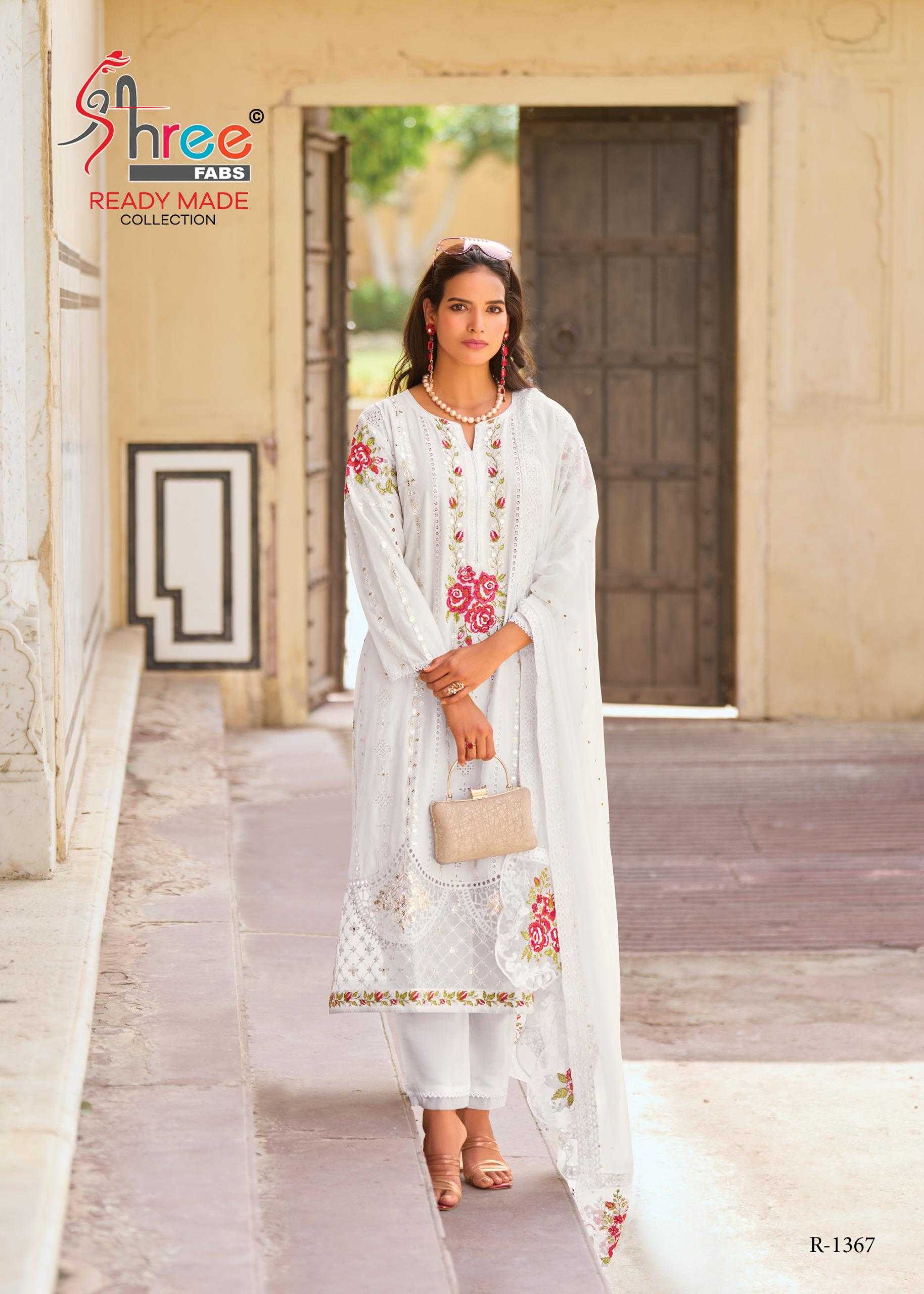 1367 by shree fabs lawn exclusive pakistani readymade kurti pant dupatta 